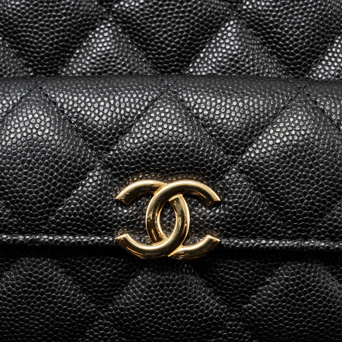 Chanel Wallet on Chain with Pocket Black Caviar  (Microchip)