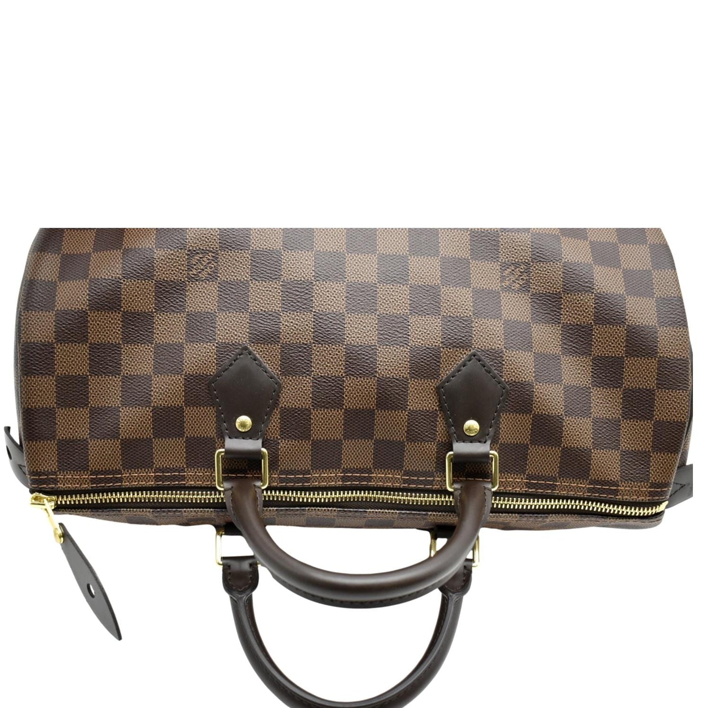 LOUIS VUITTON  35 Damier Ebene Satchel Bag Brown