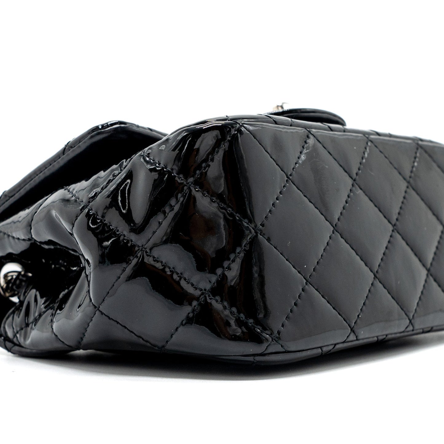 Chanel Classic Mini Square Flap Bag Patent Black