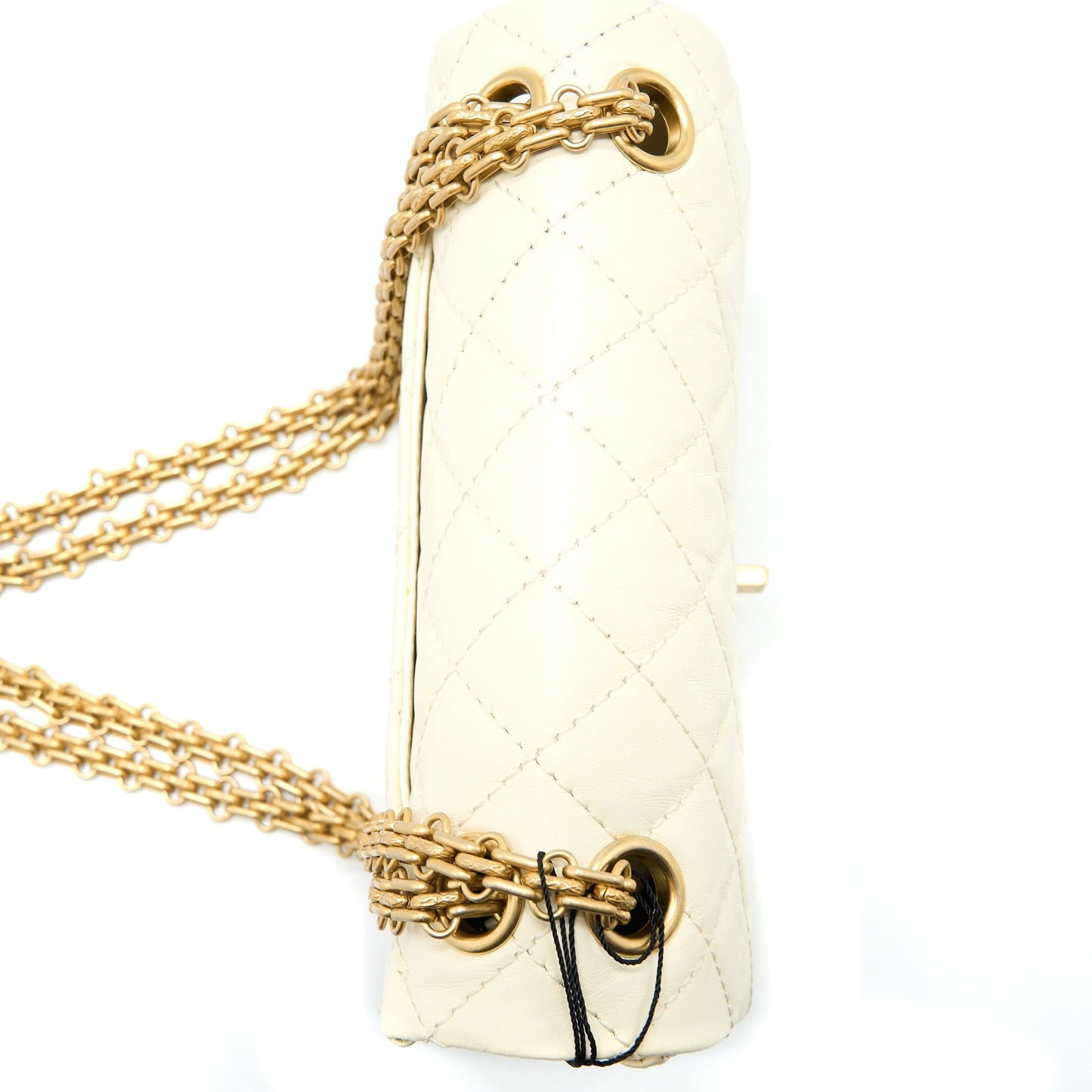 Chanel 20A Mini 2.55 Reissue Flap Bag Aged Calfskin Creamy White Brushed
