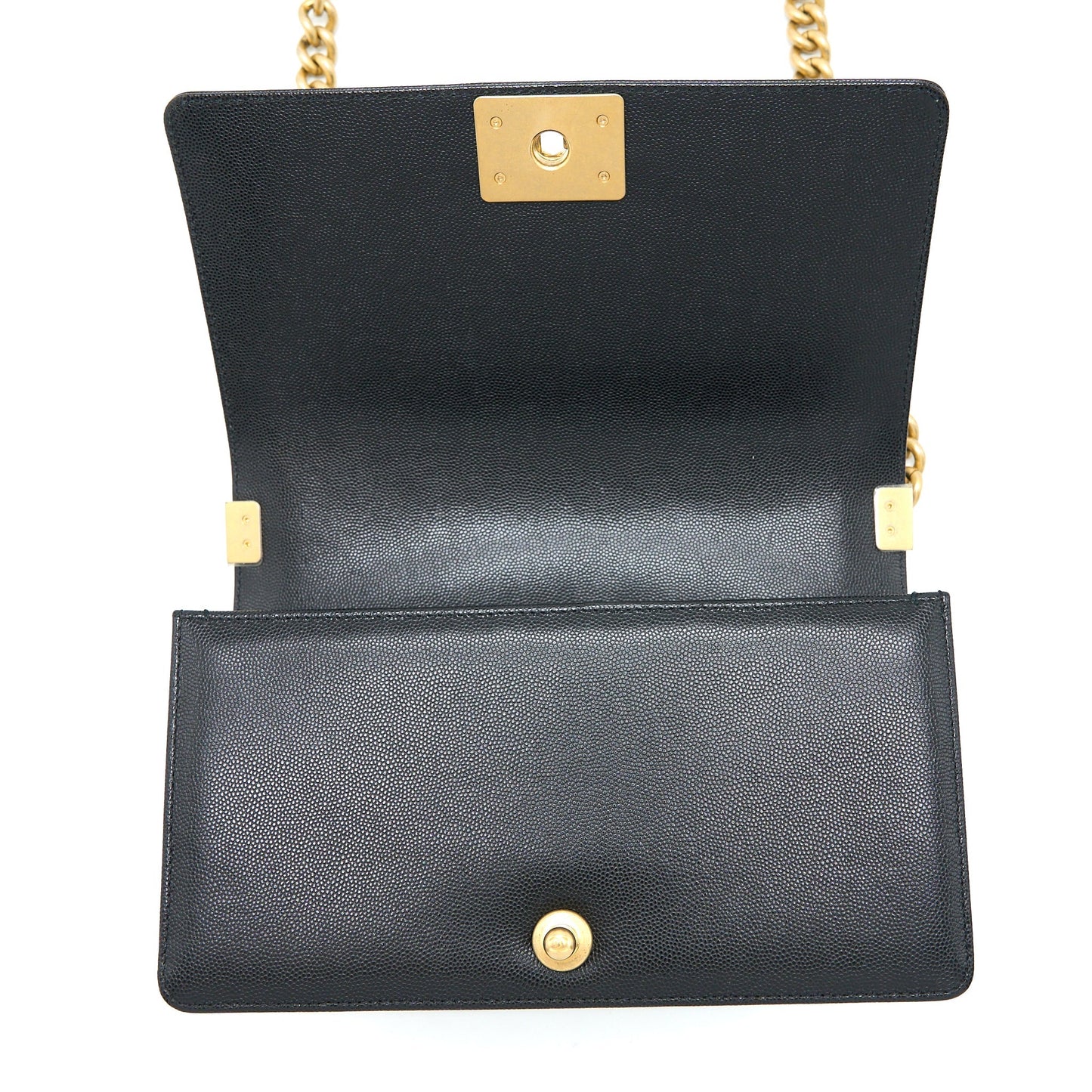 Chanel Medium Boy Bag Caviar Black Brushed
