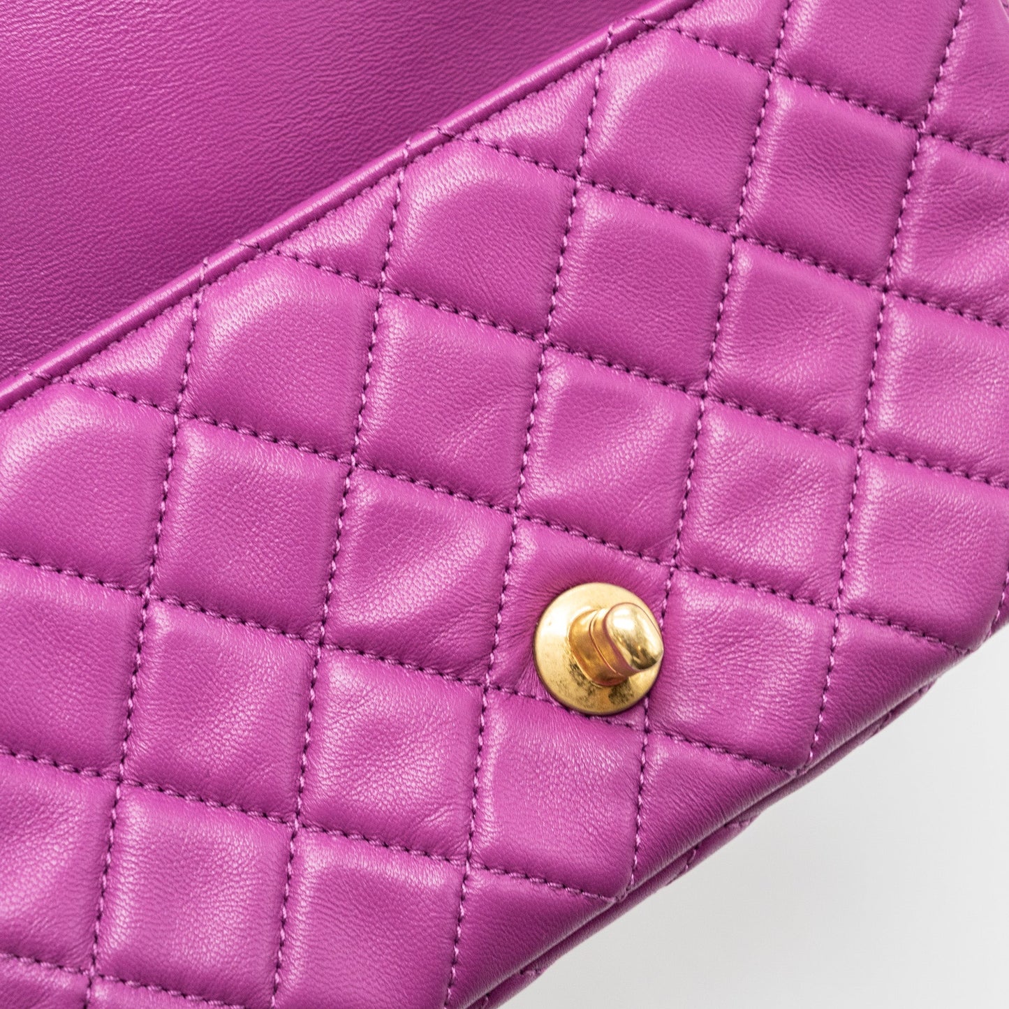 Chanel pearl crush mini rectangular flap bag lambskin purple