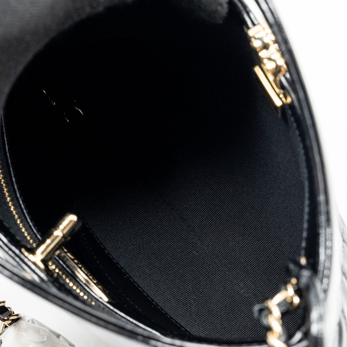 Chanel 23C mini 31 bag shiny calfskin black L (microchip)