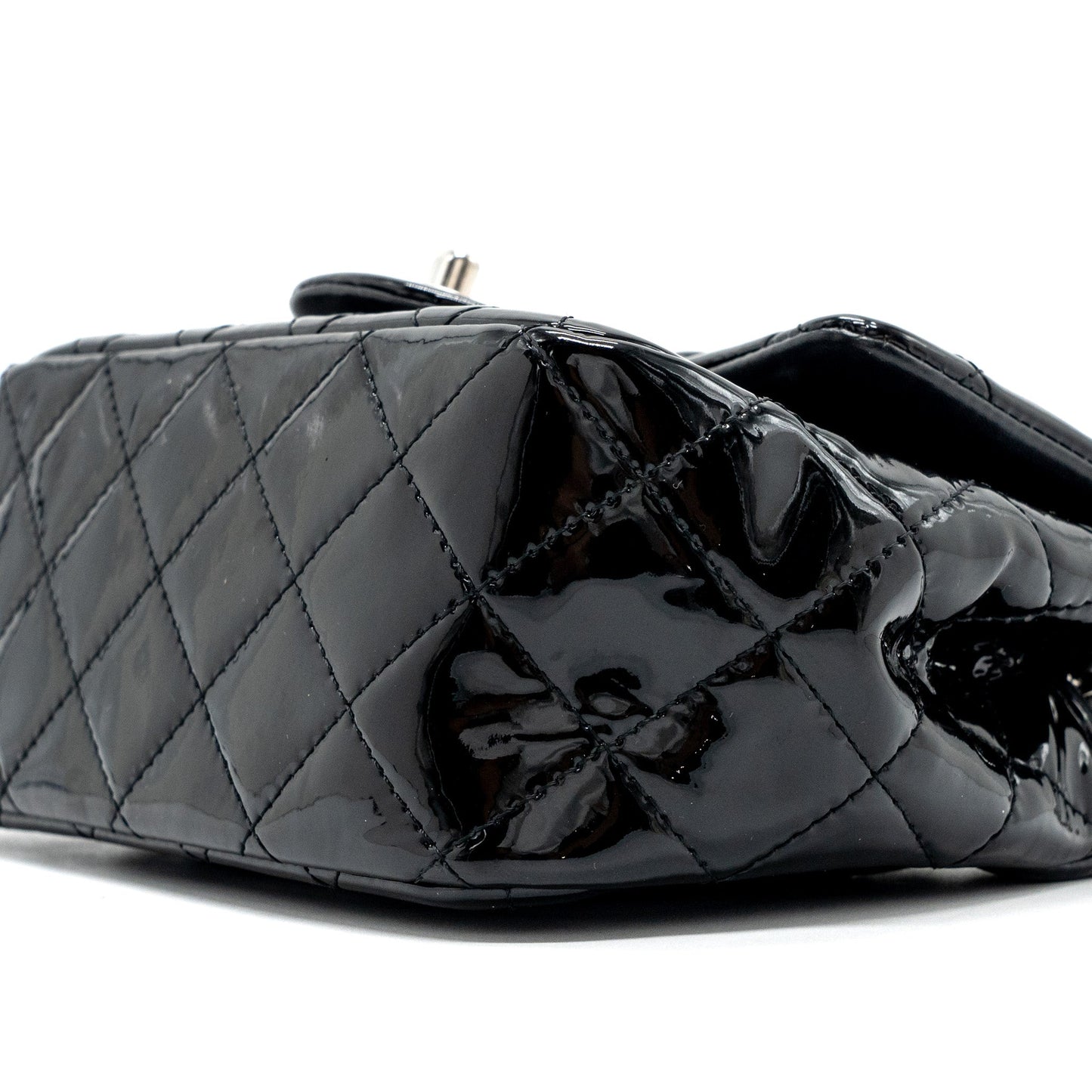 Chanel Classic Mini Square Flap Bag Patent Black