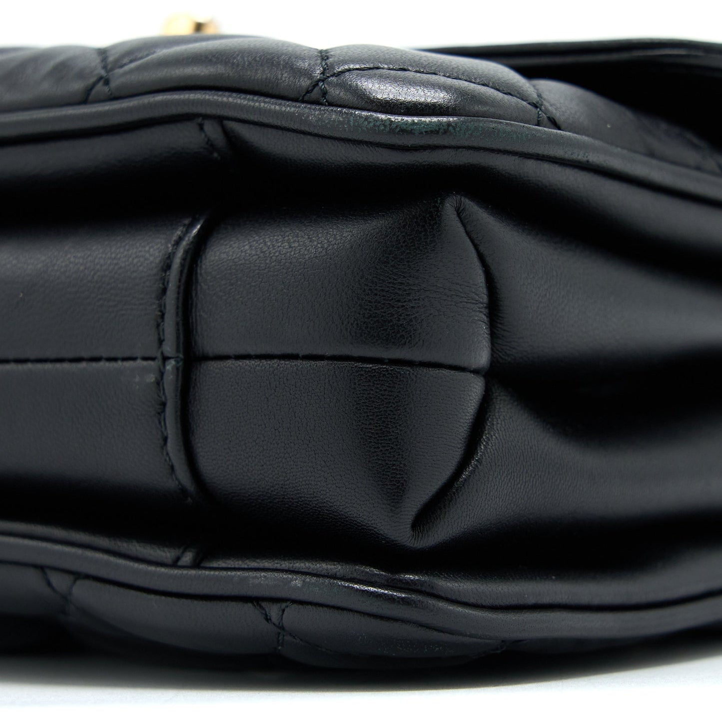 Chanel Seasonal Flap Bag Lambskin Black Brushed