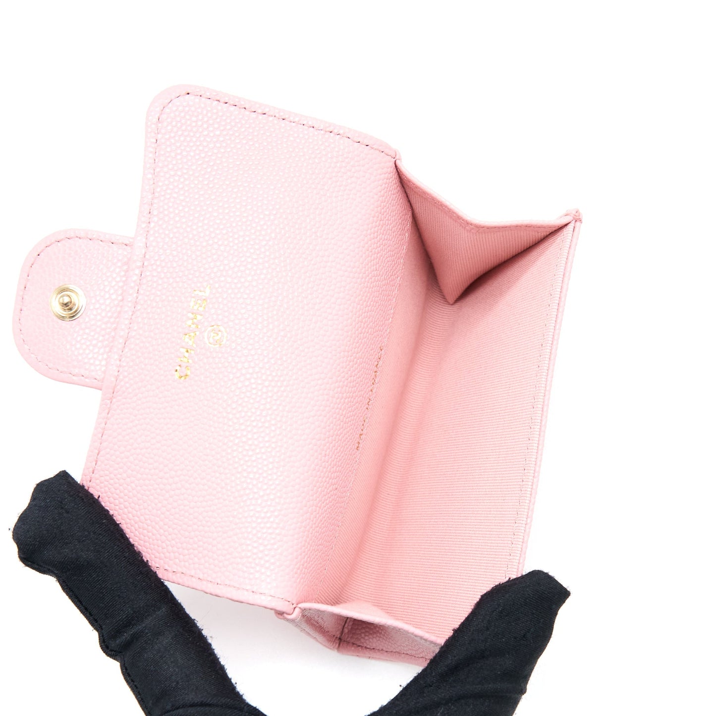 Chanel Classic Flap Card Holder Caviar Light Pink L