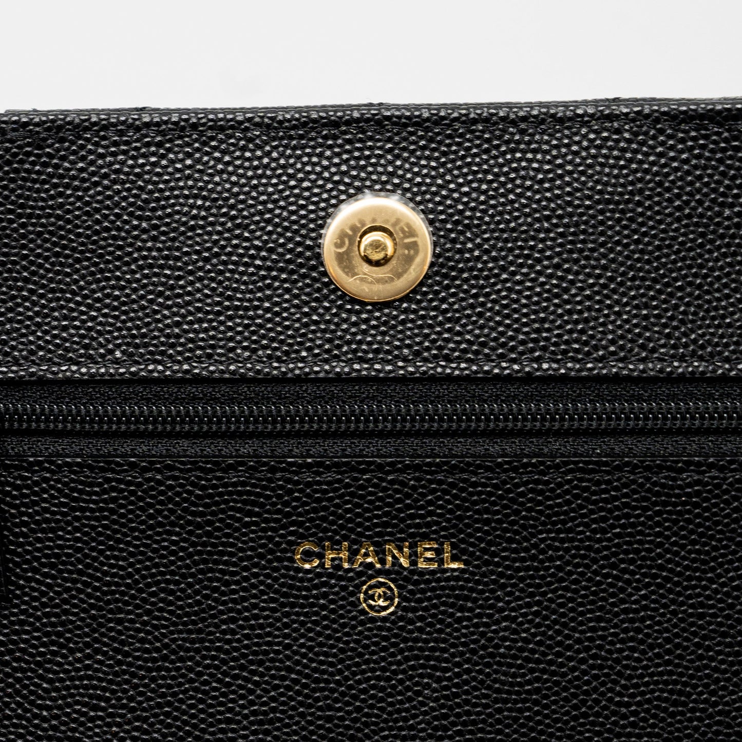 Chanel Wallet on Chain with Pocket Black Caviar  (Microchip)