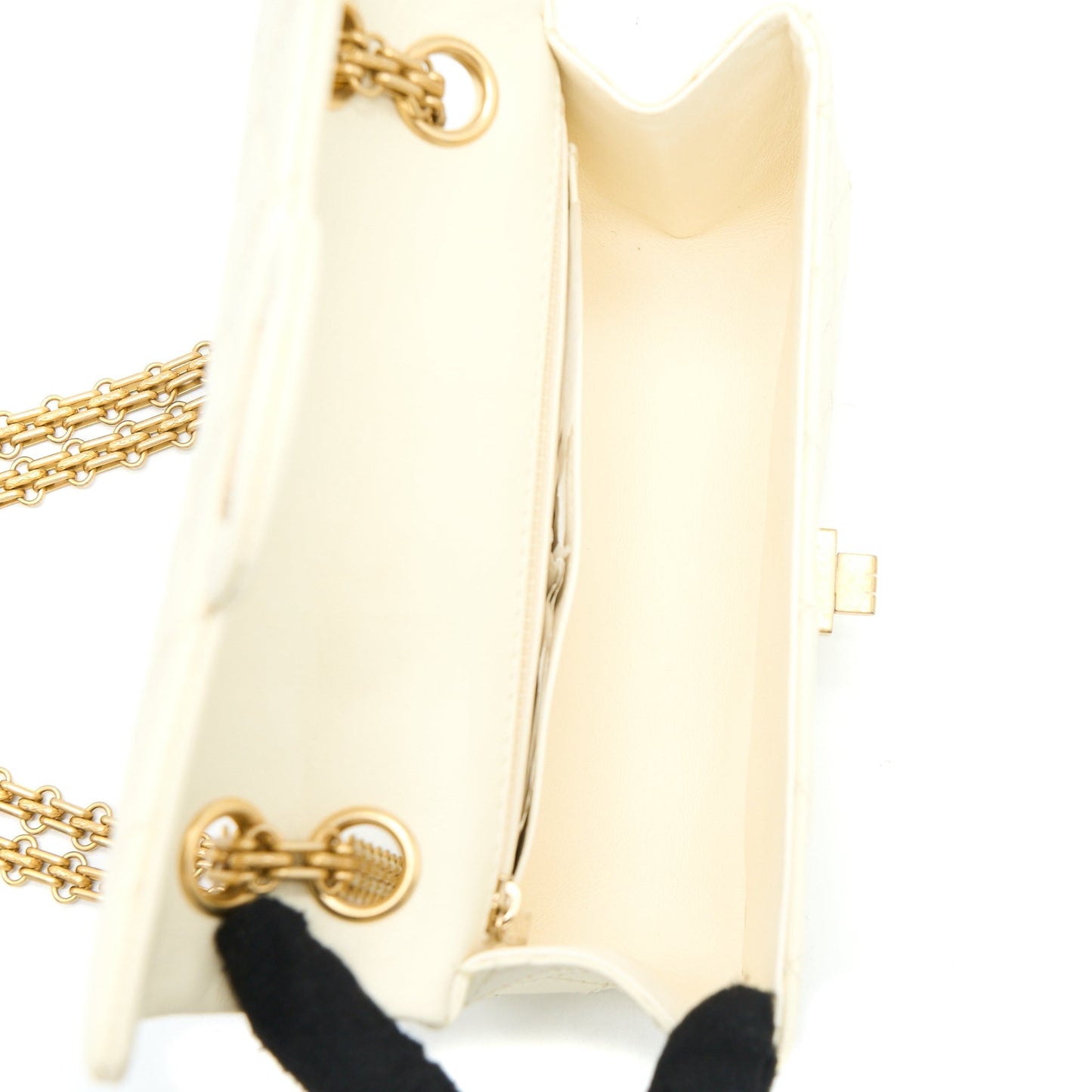 Chanel 20A Mini 2.55 Reissue Flap Bag Aged Calfskin Creamy White Brushed