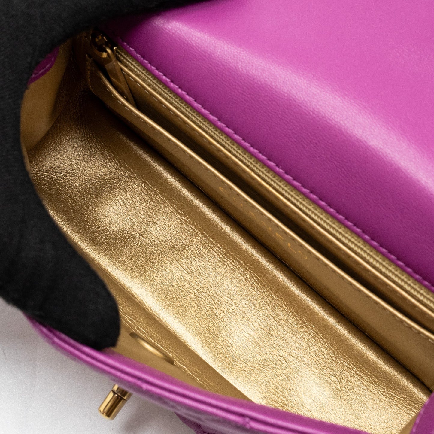 Chanel pearl crush mini rectangular flap bag lambskin purple