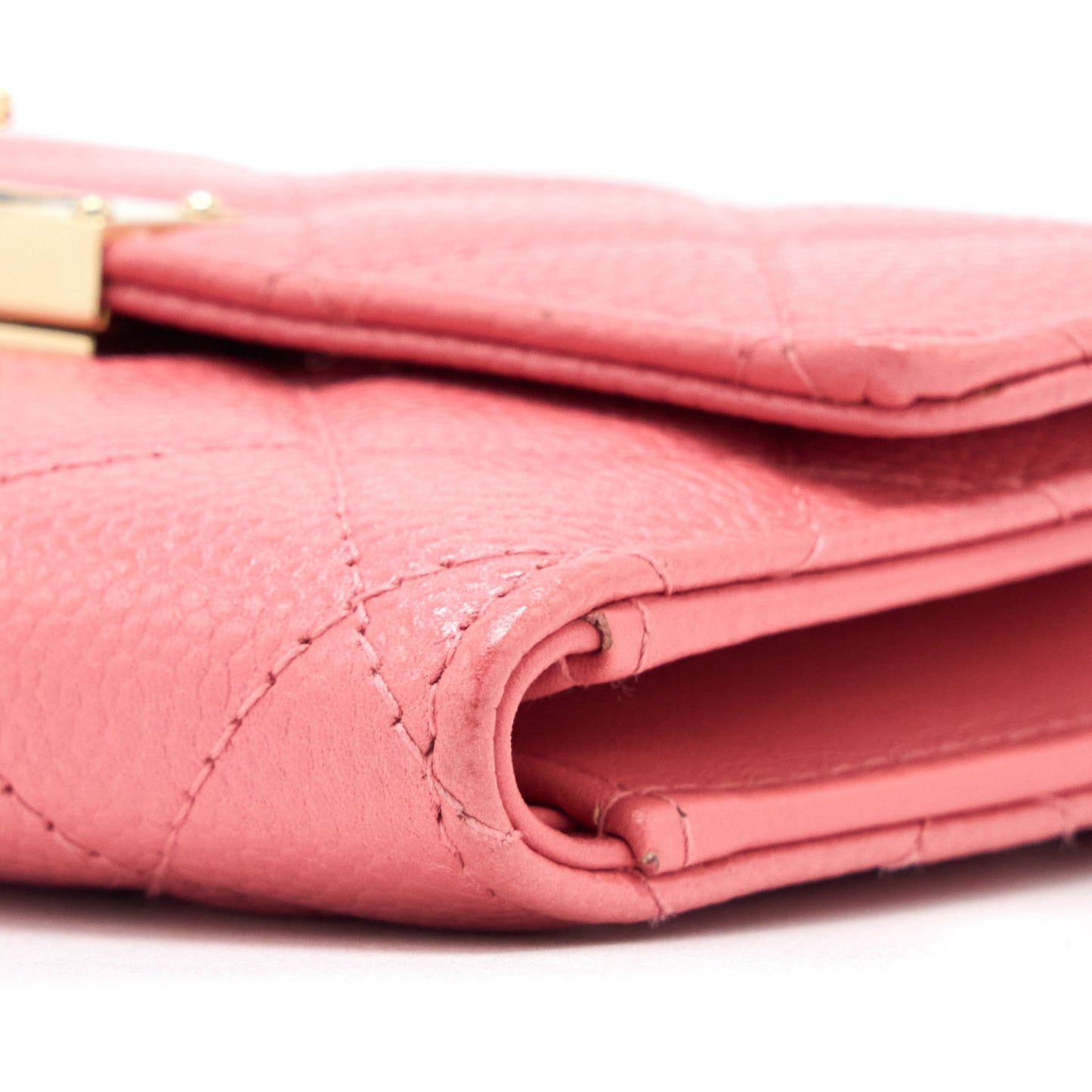 Chanel Flap Wallet Caviar Rose Pink L