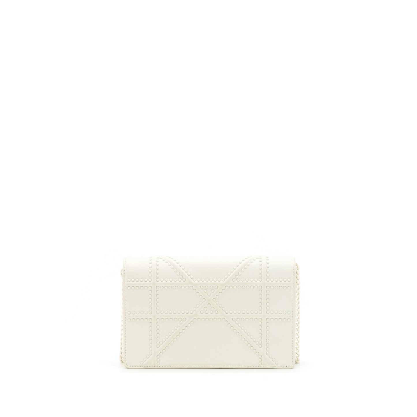 Dior Diorama Wallet On Chain White With White Hardware
