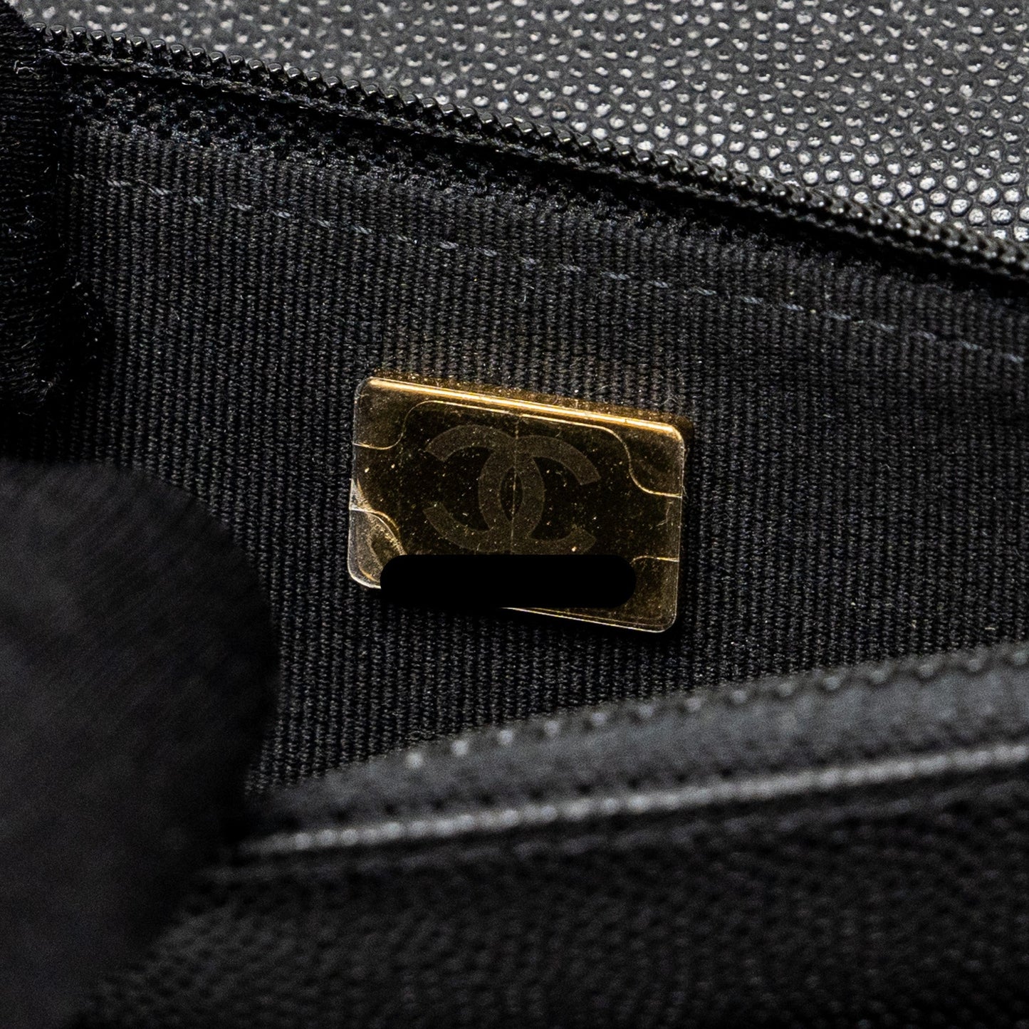 Chanel Wallet on Chain with Pocket Black Caviar  (Microchip)