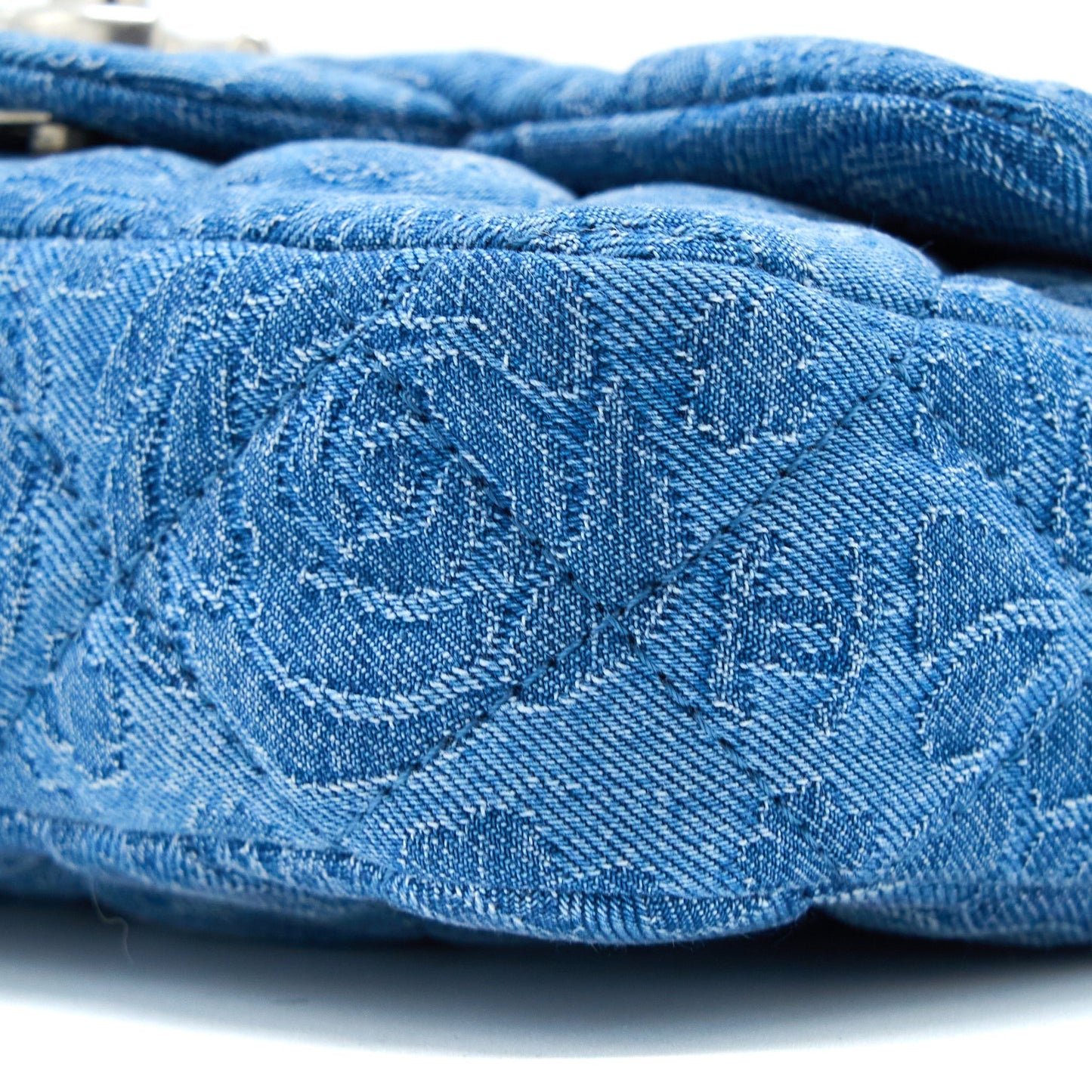 Chanel 23P Mini Coco Love Flap Bag Camellia Denim Blue  (Microchip)
