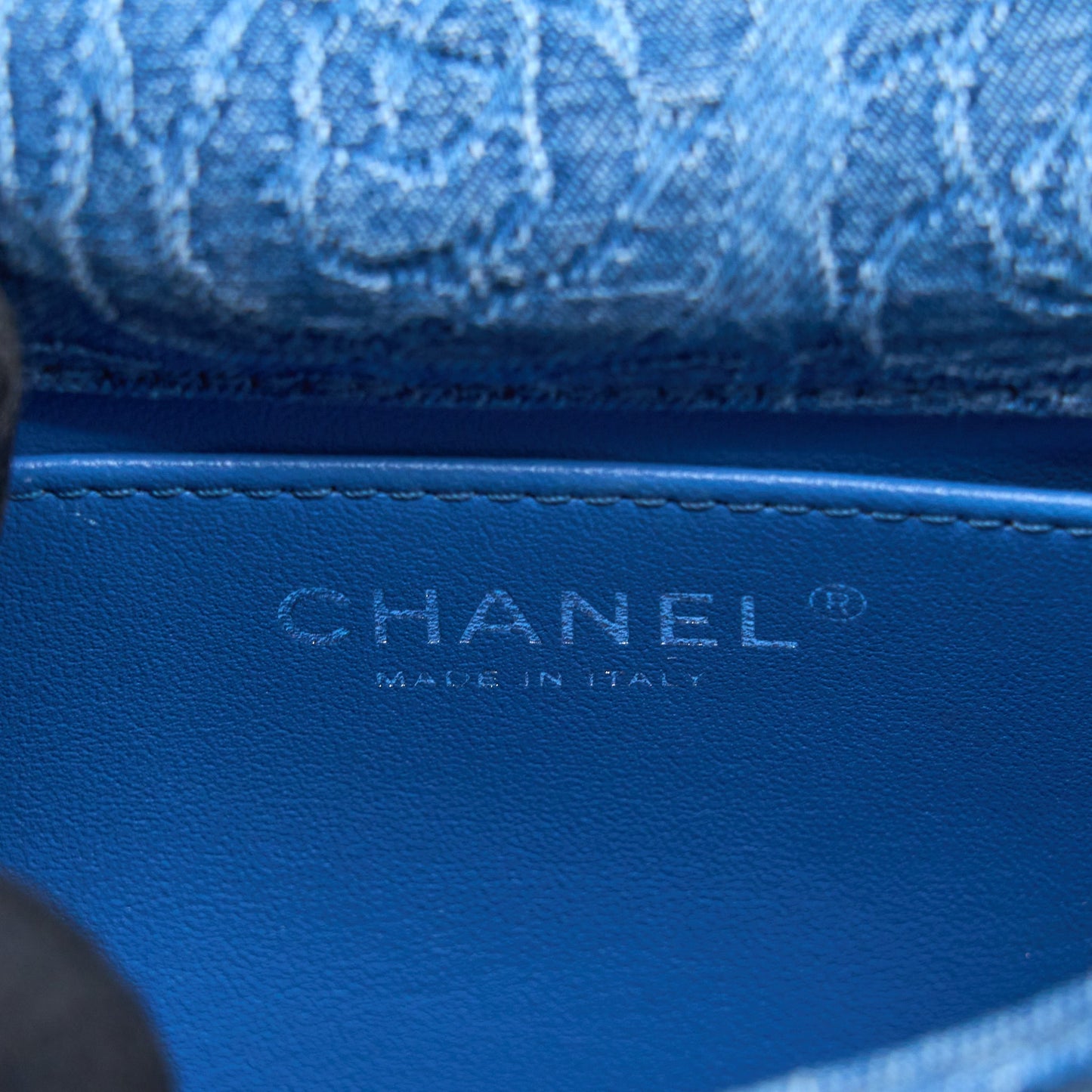 Chanel 23P Mini Coco Love Flap Bag Camellia Denim Blue  (Microchip)