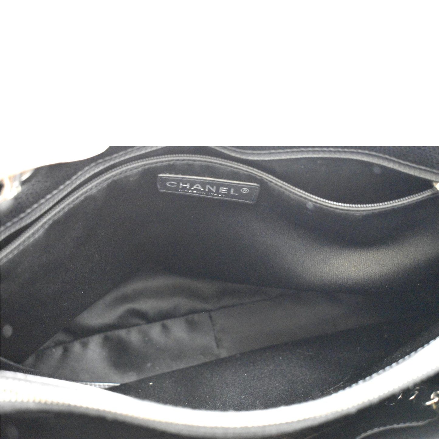 CHANEL Grand Shopping Quilted Caviar Leather GST Tote Bag Black