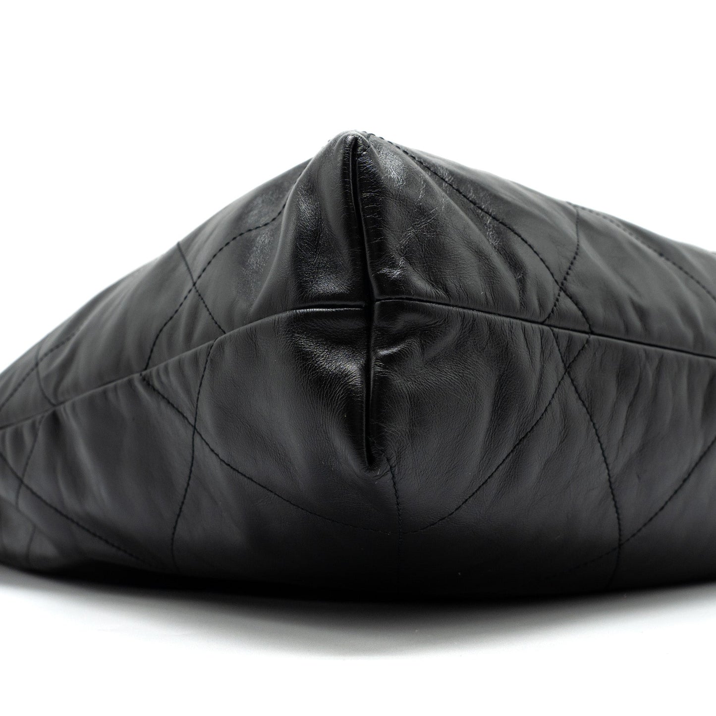 Chanel Large 22 Bag Shiny Calfskin Black  (Microchip)