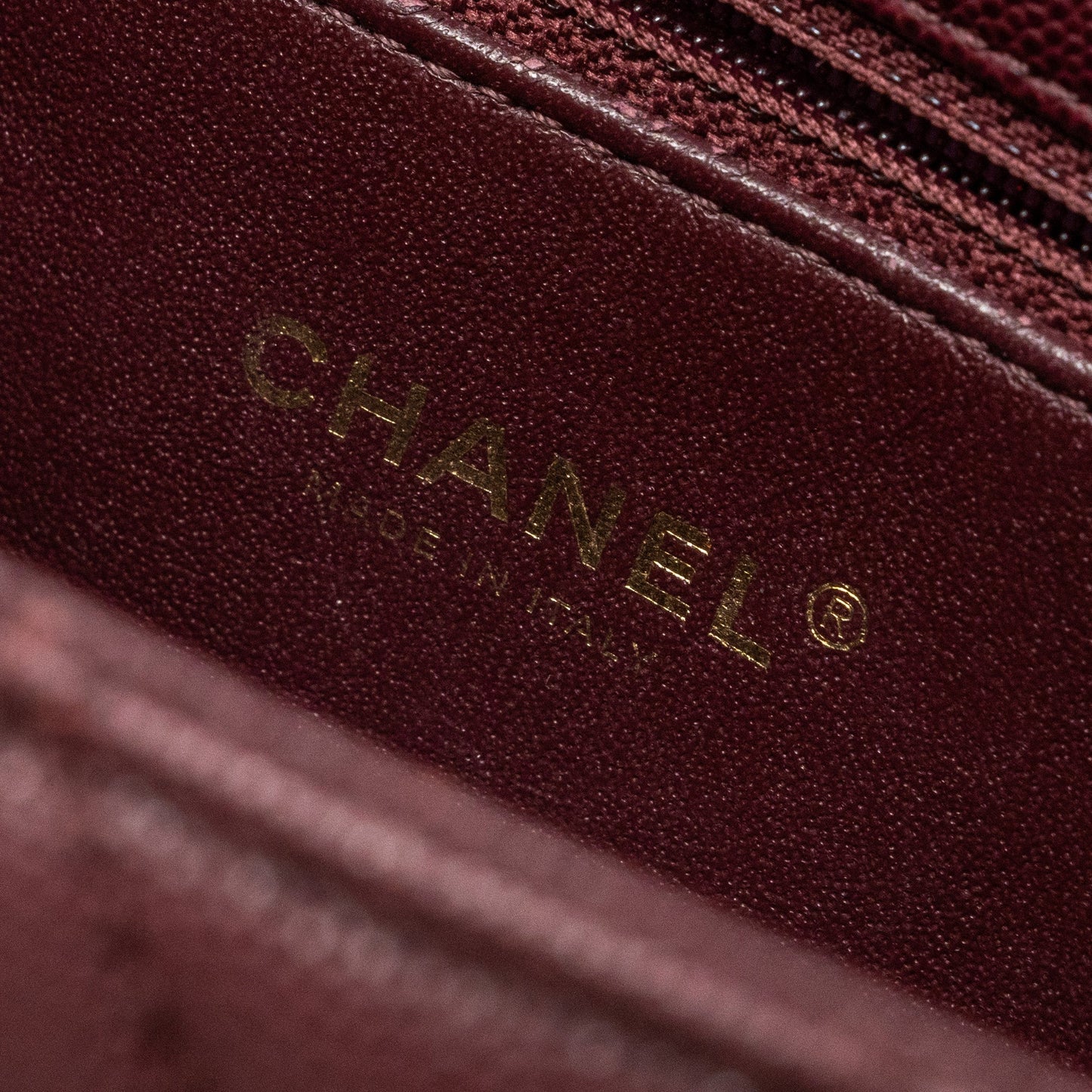 Chanel Medium Coco Handle With Lizard Handle Caviar Burgundy