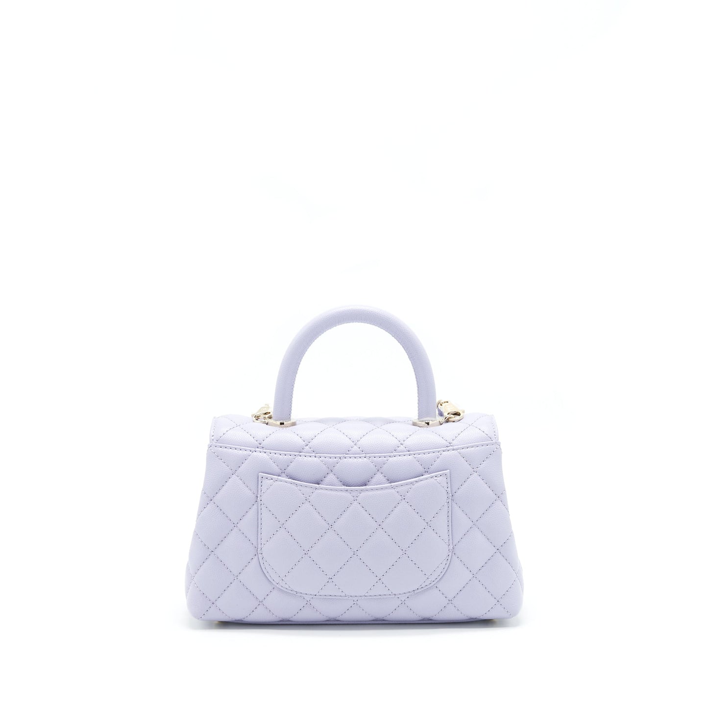 Chanel 21K Coco Handle Caviar lilac/ light Purple L