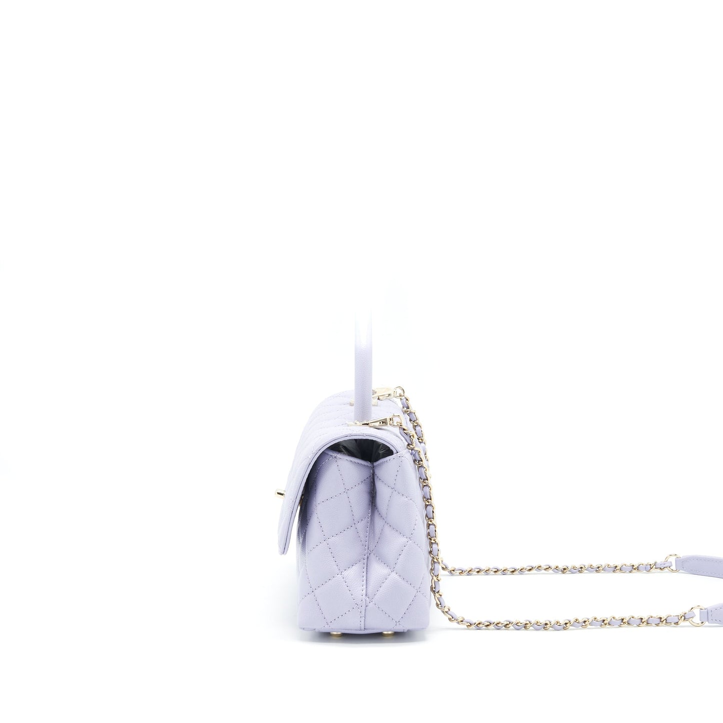 Chanel 21K lilac / Light Purple Coco Handle Small (old mini 24mm) L