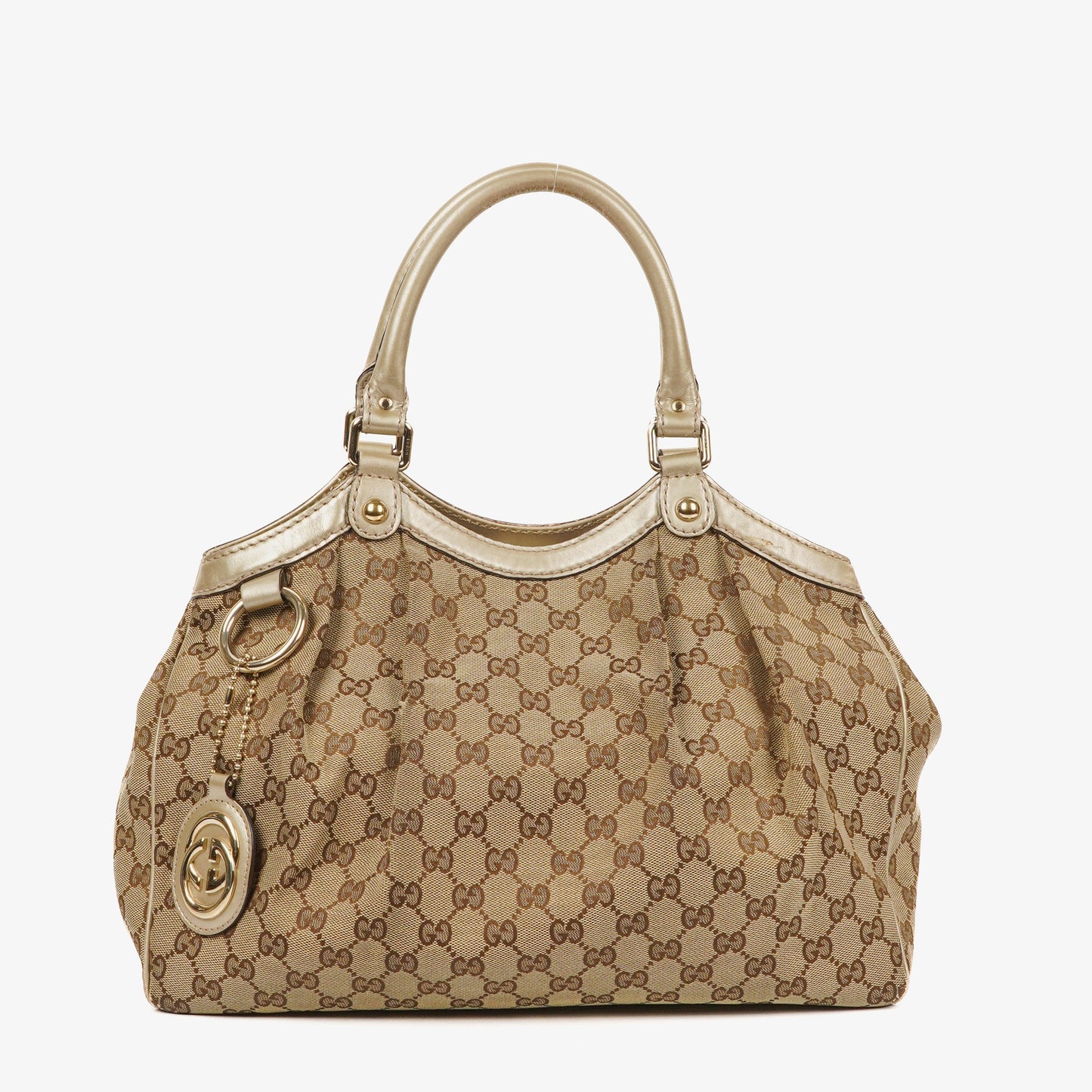 Gucci GG Canvas/Leather Sukey Medium Tote Bag
