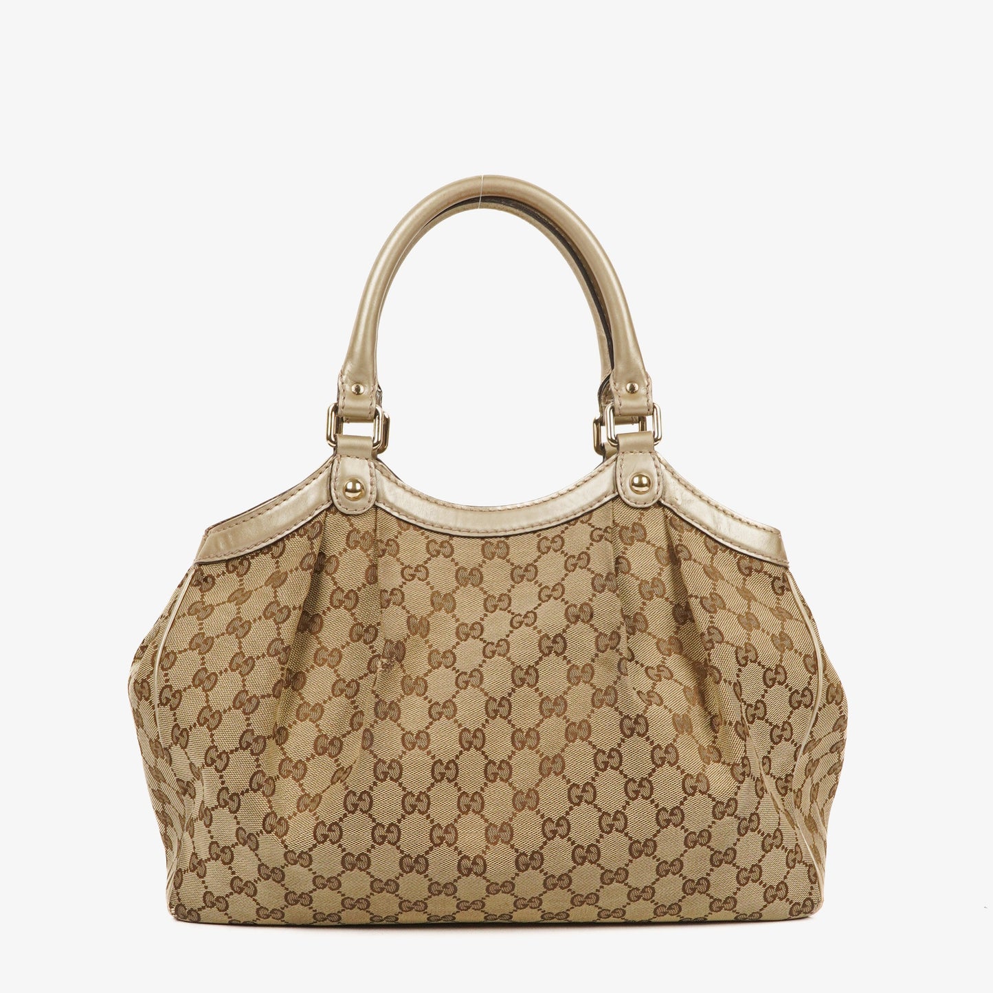 Gucci GG Canvas/Leather Sukey Medium Tote Bag