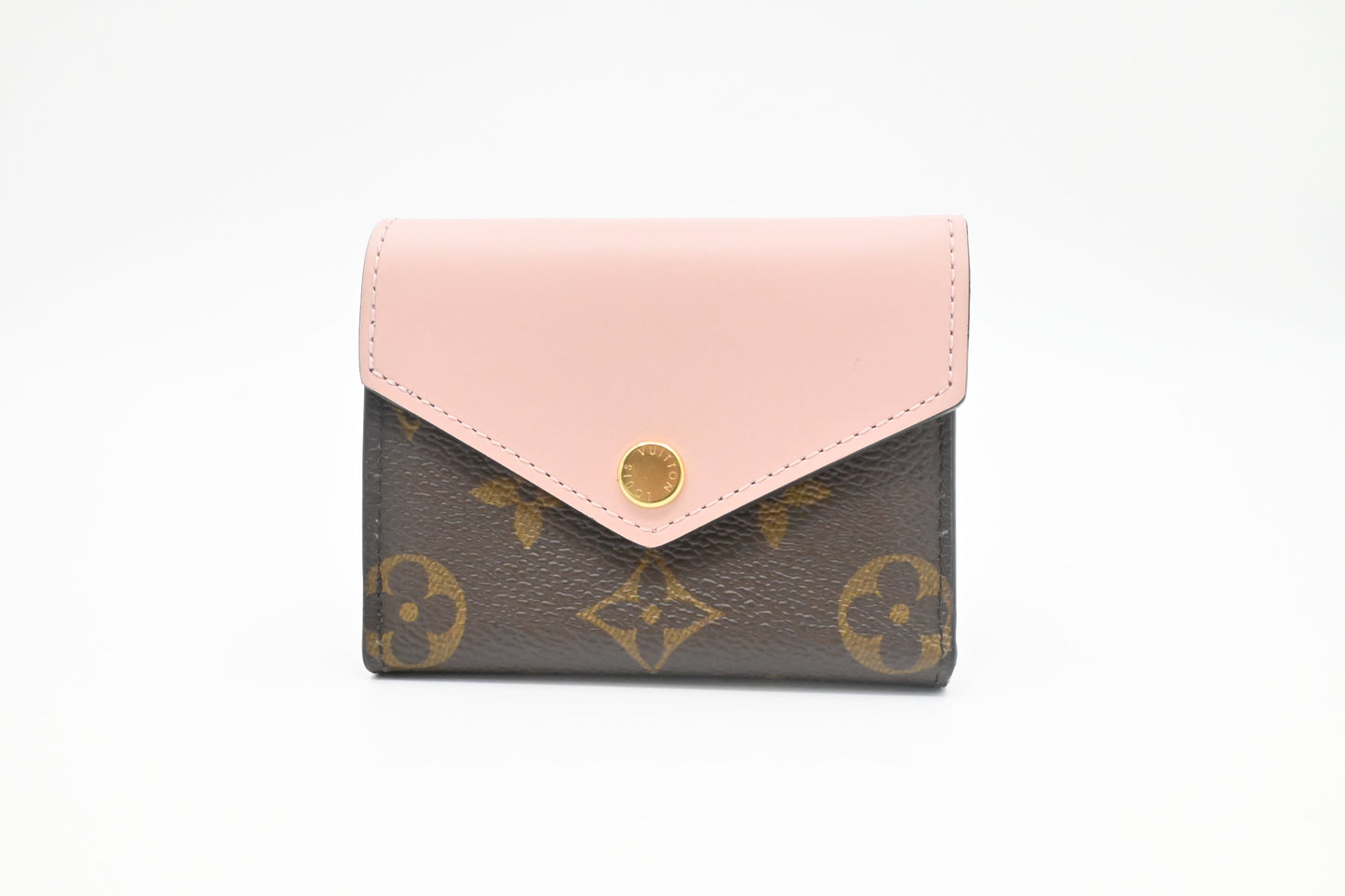 Louis Vuitton Zoe Wallet in Pink Leather and Monogram Canvas