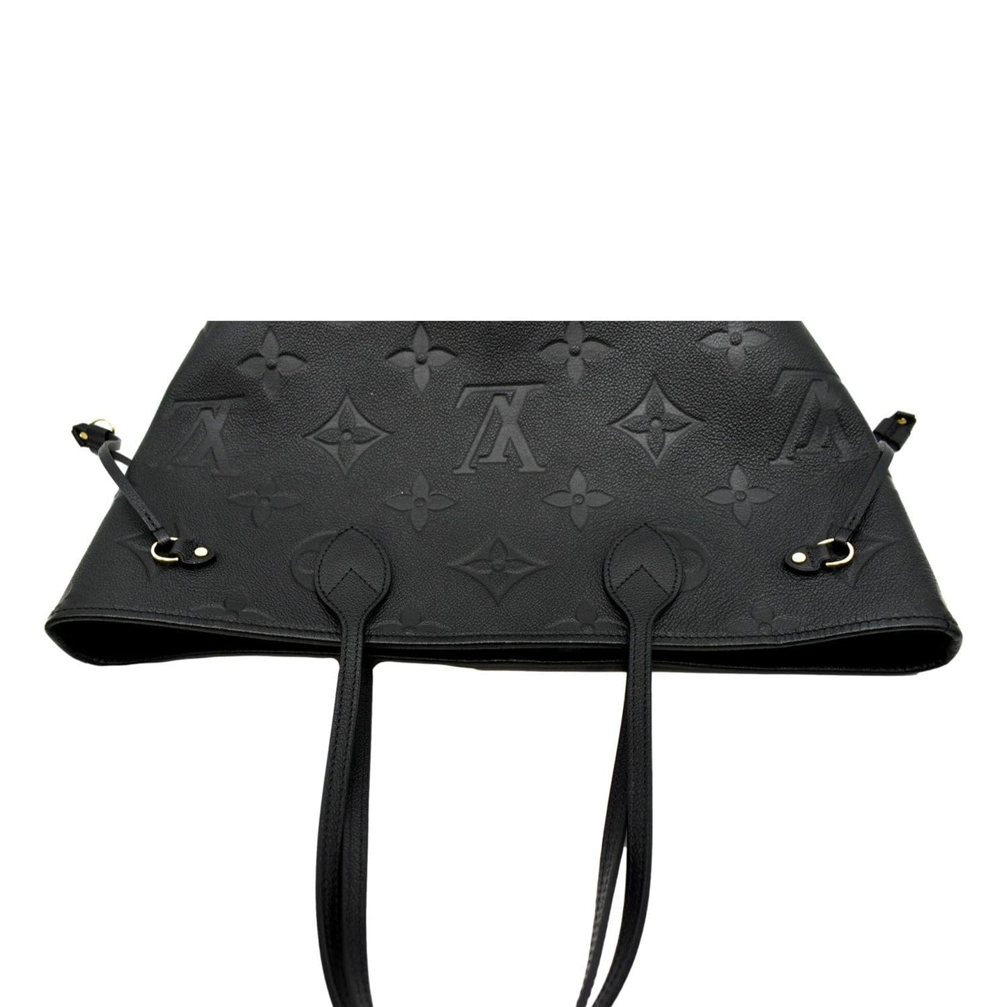 LOUIS VUITTON Neverfull MM Monogram Empreinte Leather Tote Bag Black