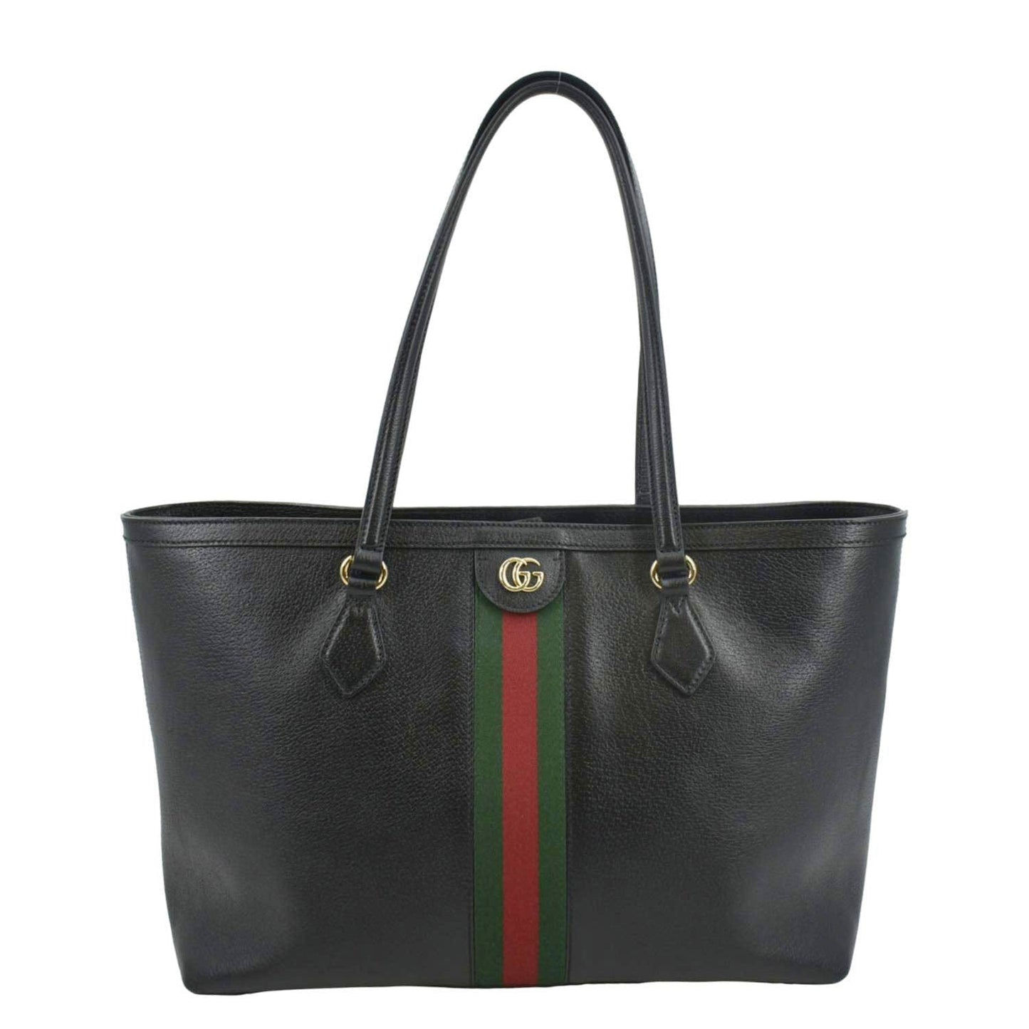 GUCCI Ophidia GG Jumbo Leather Tote Bag Black 631685