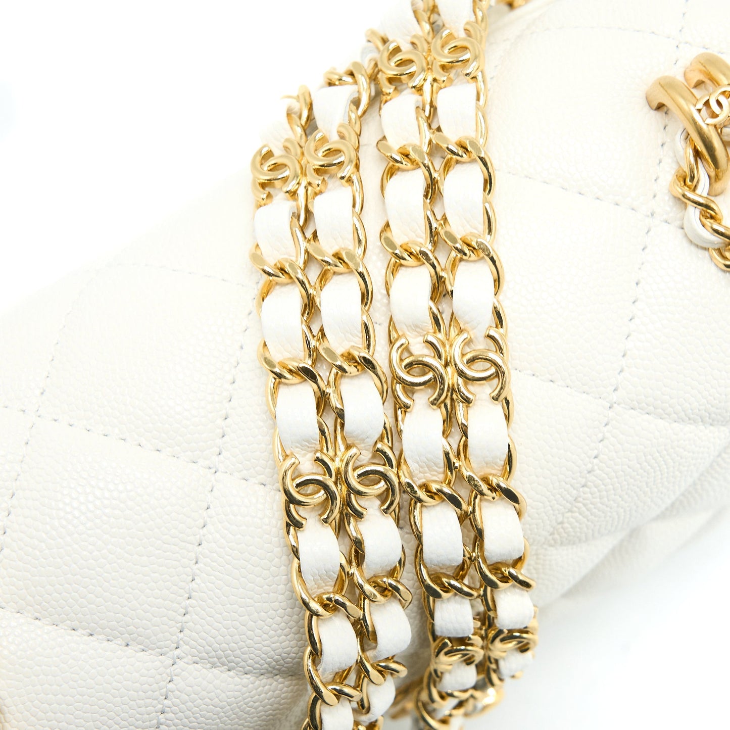 Chanel 22K Coco First Caviar White  (Microchip)