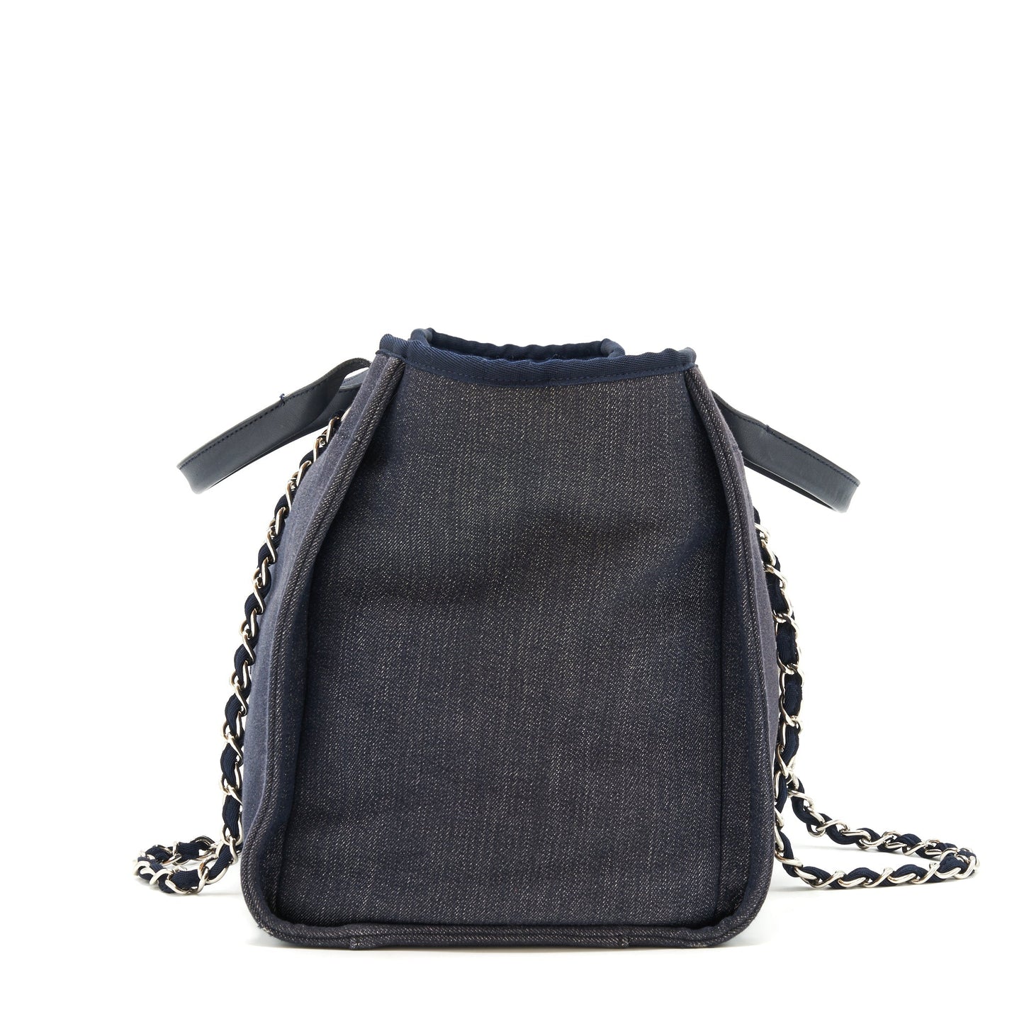 Chanel Large deauville Tote bag Denim Navy