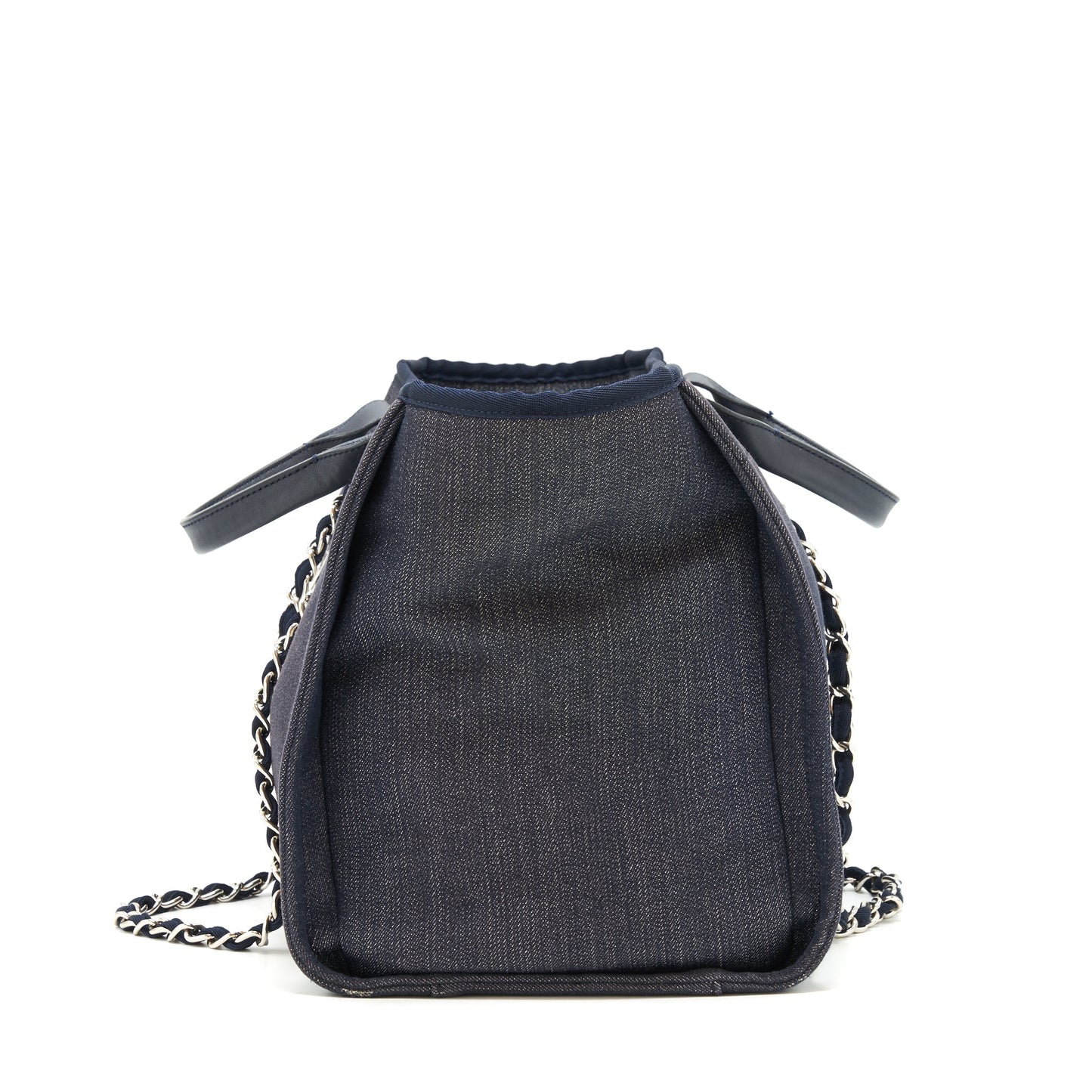Chanel Large deauville Tote bag Denim Navy