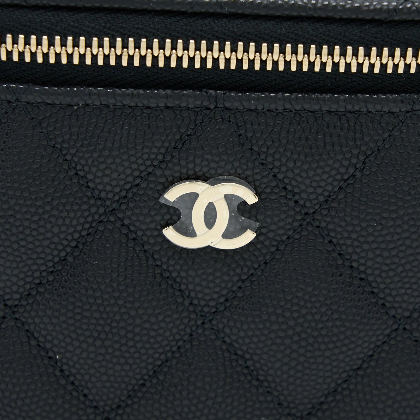 Chanel Mini Vanity with Chain Caviar Black L