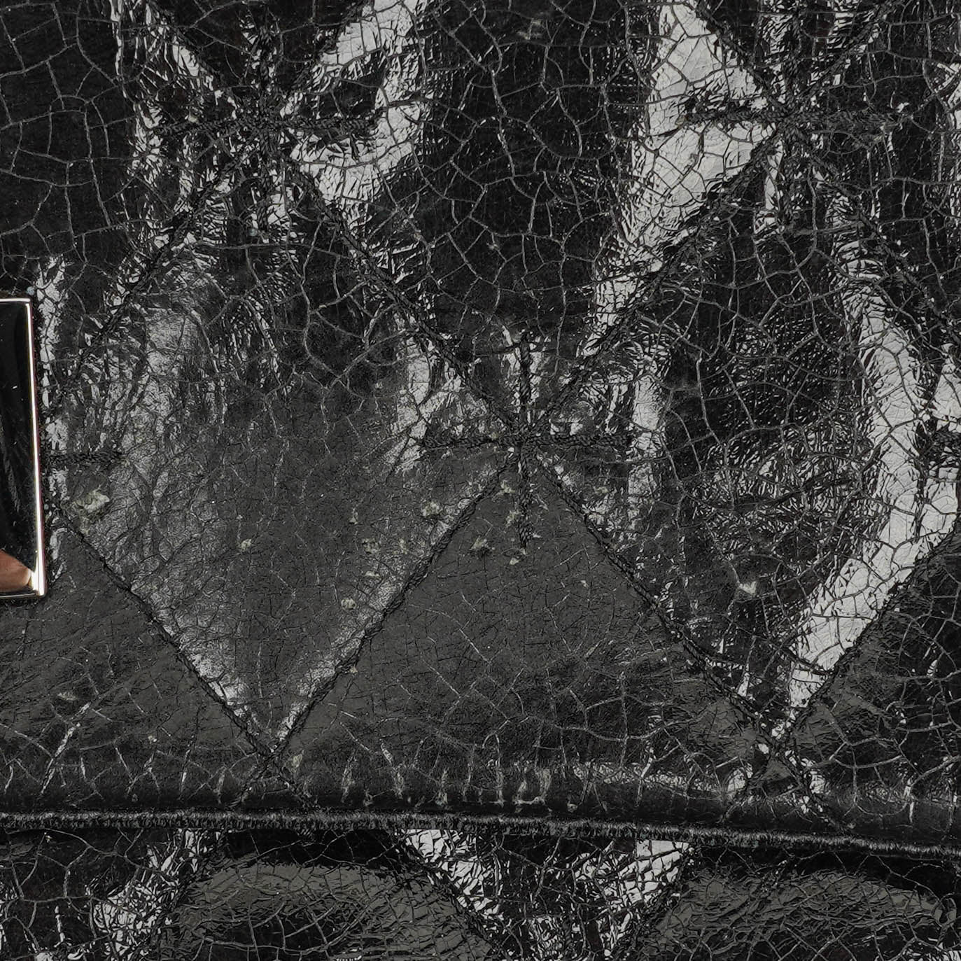 Chanel Mademoiselle Flap Bag In Glazed Crackled Calfskin And Silver-Tone Hardware