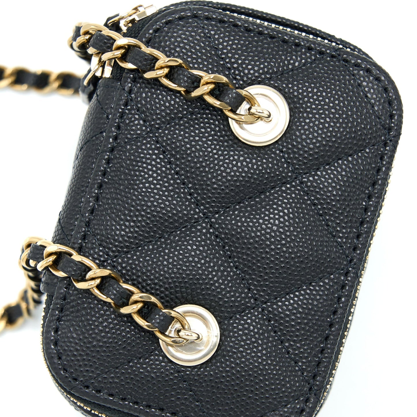 Chanel Mini Vanity with Chain Caviar Black L