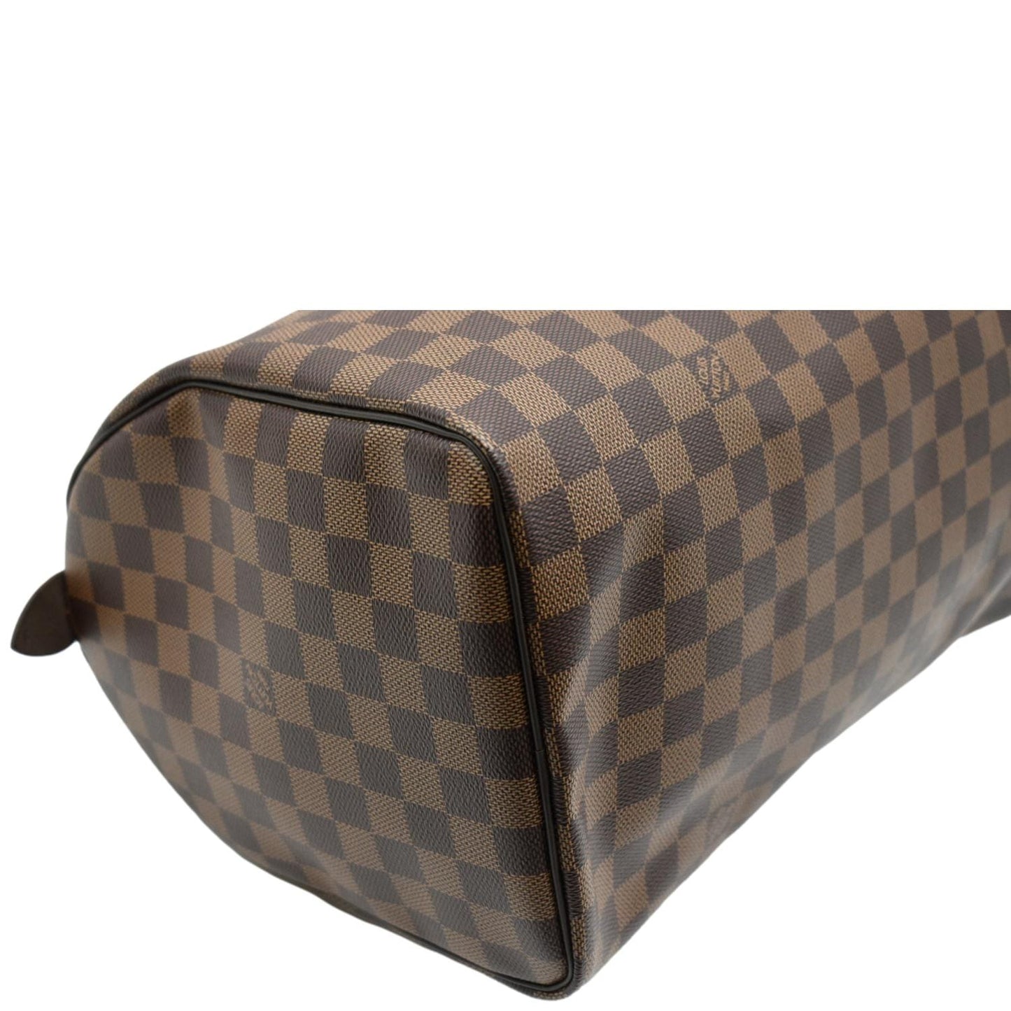 LOUIS VUITTON  35 Damier Ebene Satchel Bag Brown