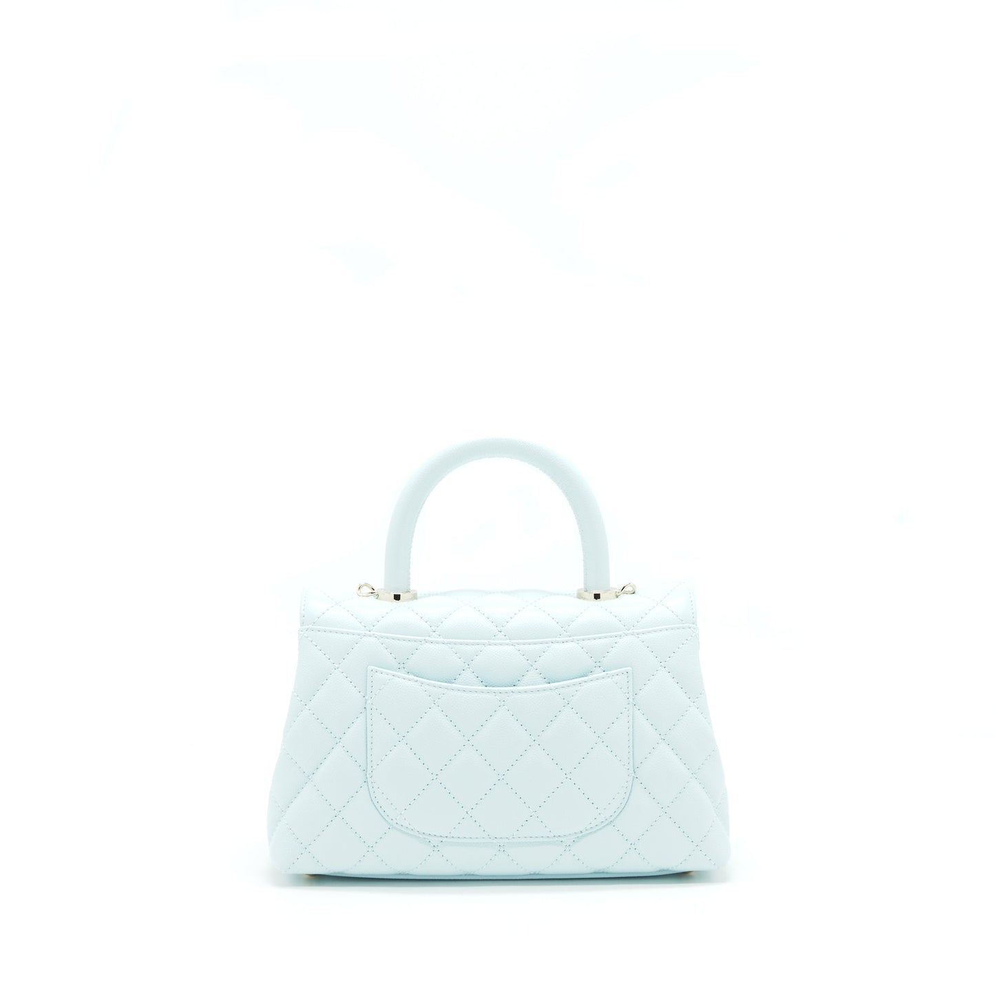 Chanel 21K Baby Blue Coco Handle Small (Old Mini) 24cm L