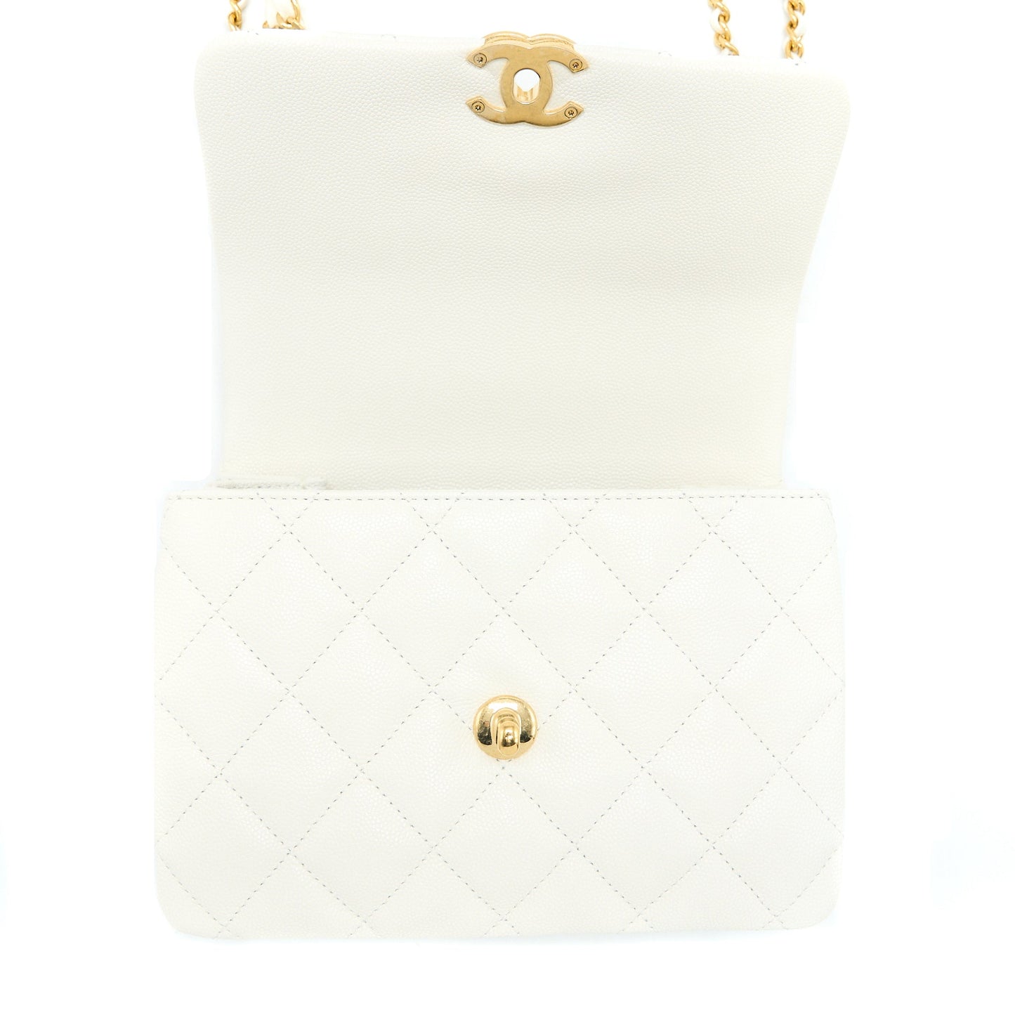 Chanel 22K Coco First Caviar White  (Microchip)