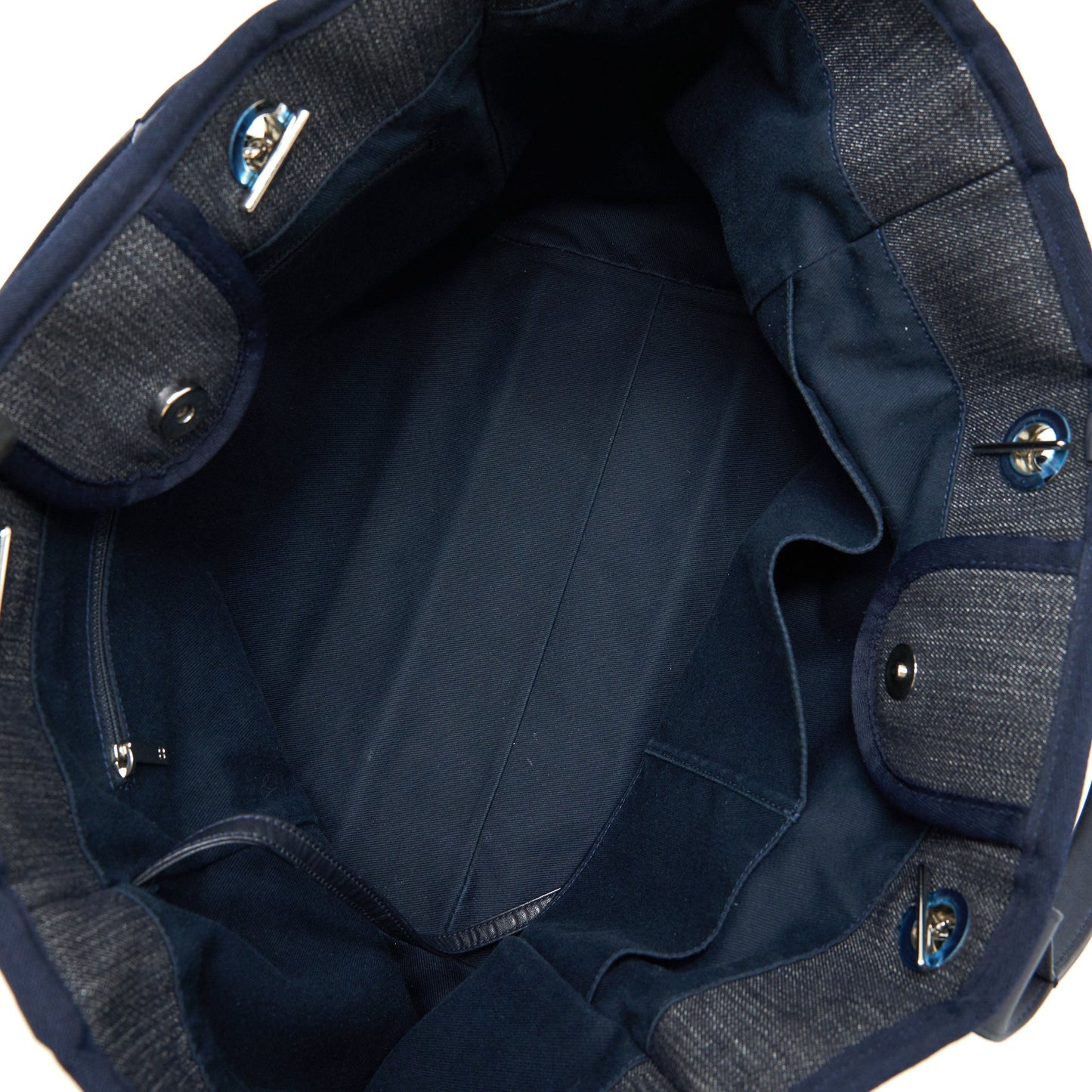 Chanel Large deauville Tote bag Denim Navy