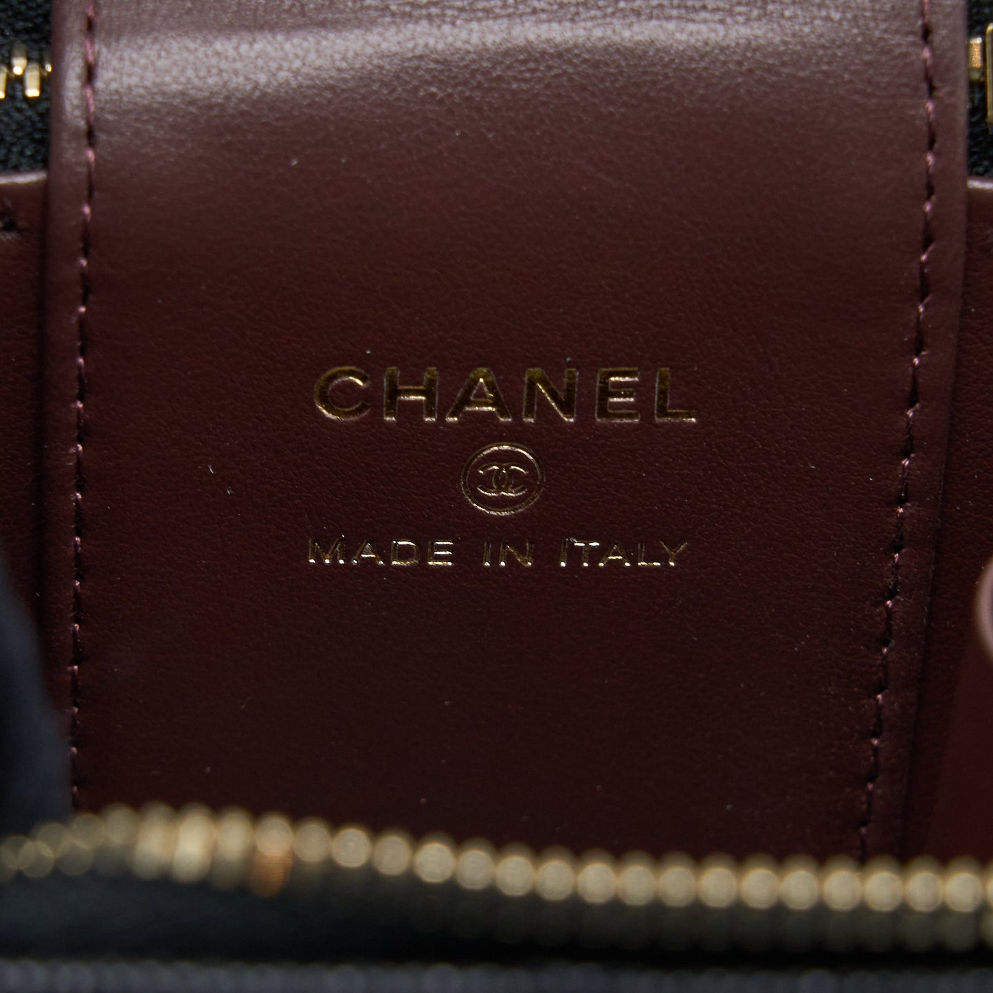 Chanel Mini Vanity with Chain Caviar Black L