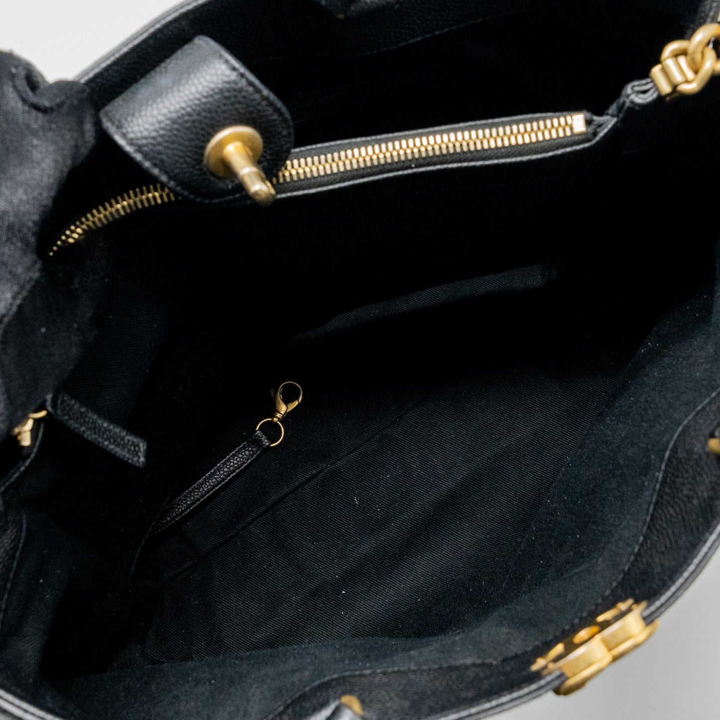 Chanel Chains Tote Bag Caviar Black Brushed