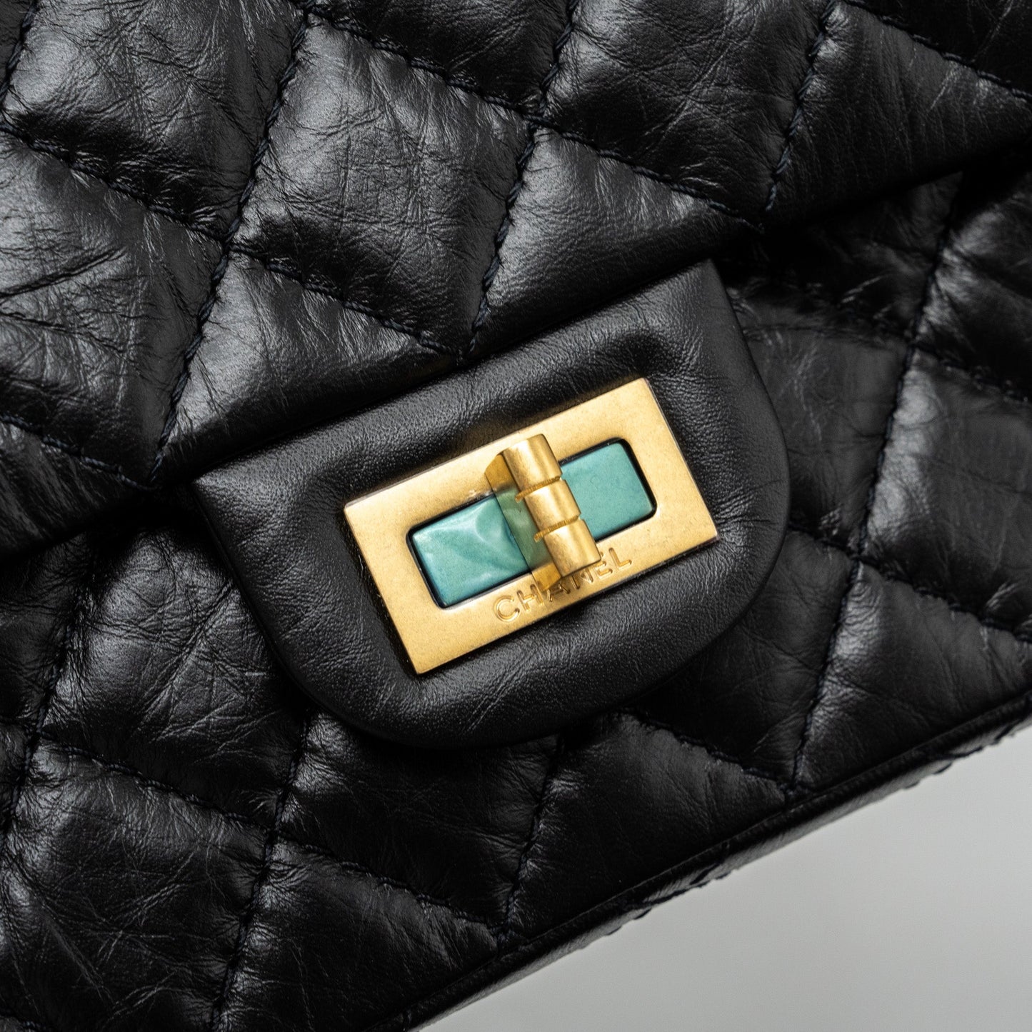 Chanel Mini 2.55 Reissue Flap Bag Aged Calfskin Black  (Microchip)