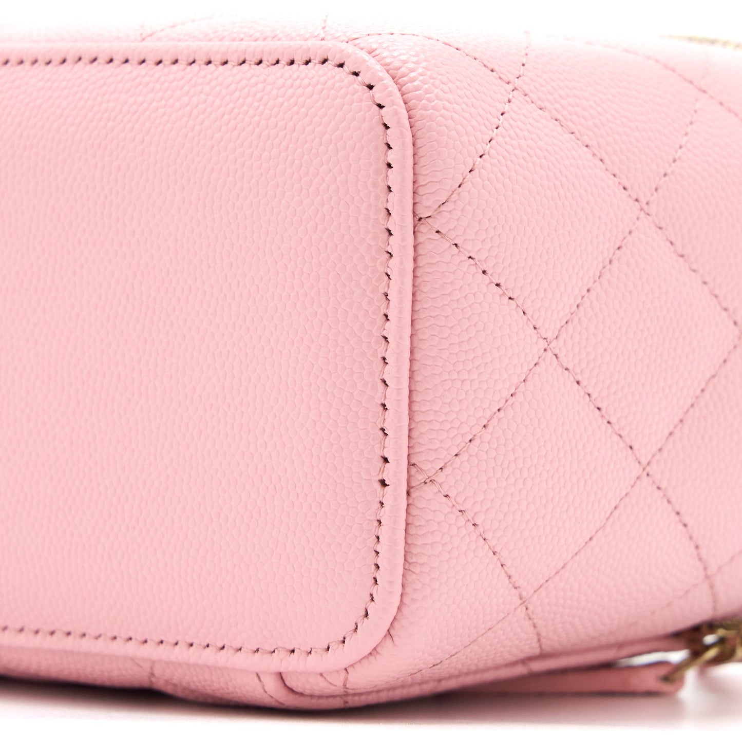 Chanel Long Vanity With Chain Caviar Pink L