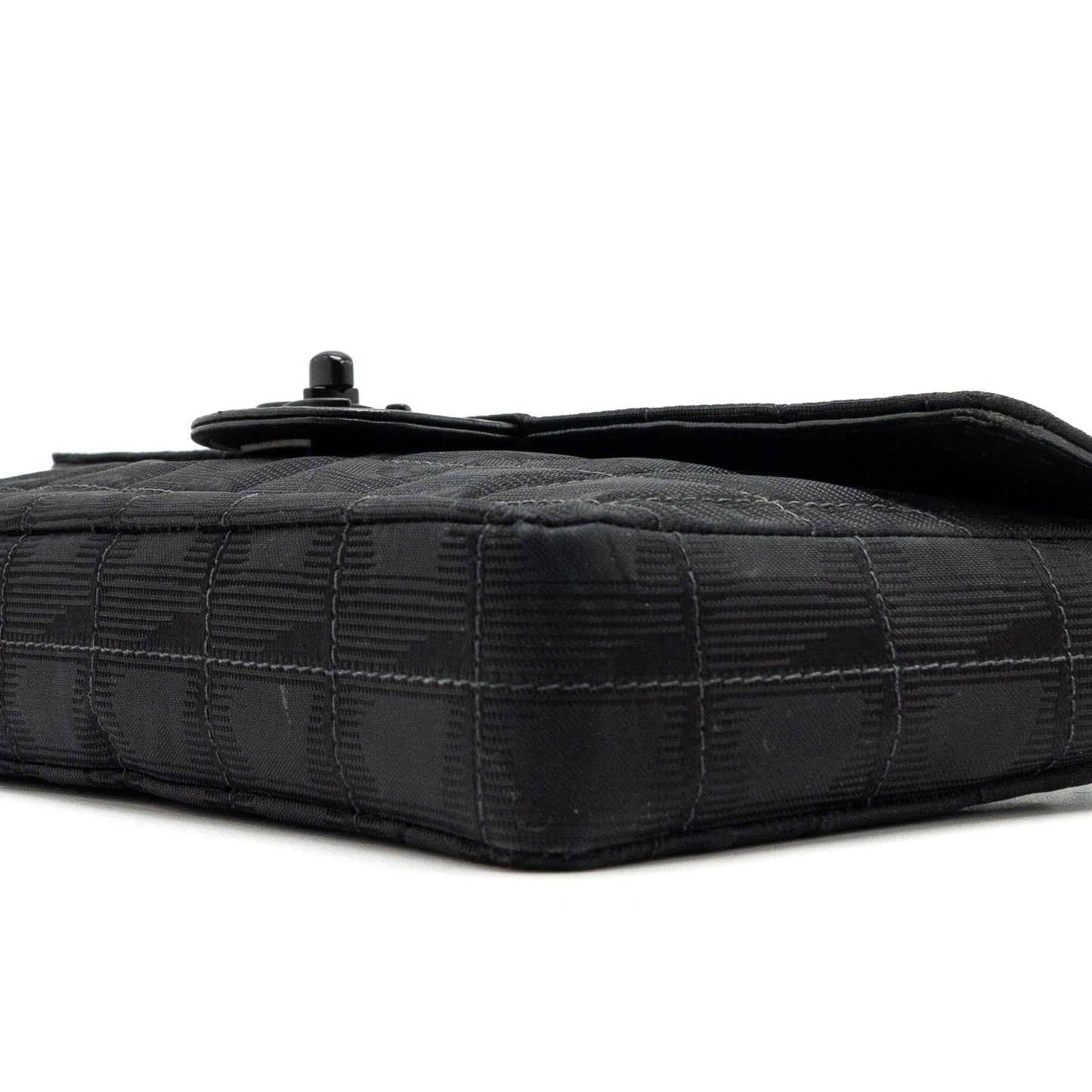 Chanel  Flap Bag Fabric Black With Black Hardware