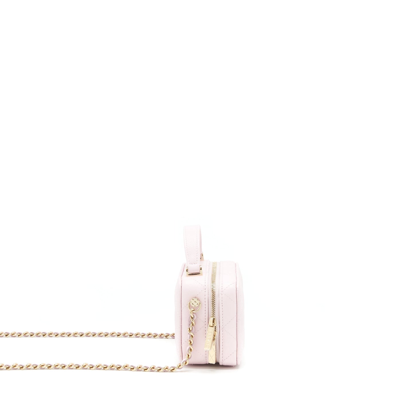 Chanel 22P Top Handle Mini Vanity With Chain Caviar Light Pink L