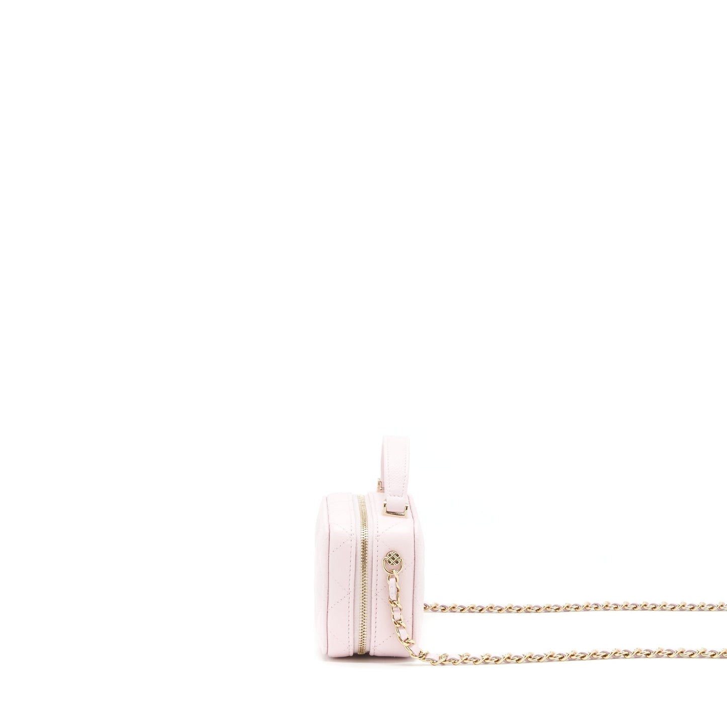 Chanel 22P Top Handle Mini Vanity With Chain Caviar Light Pink L