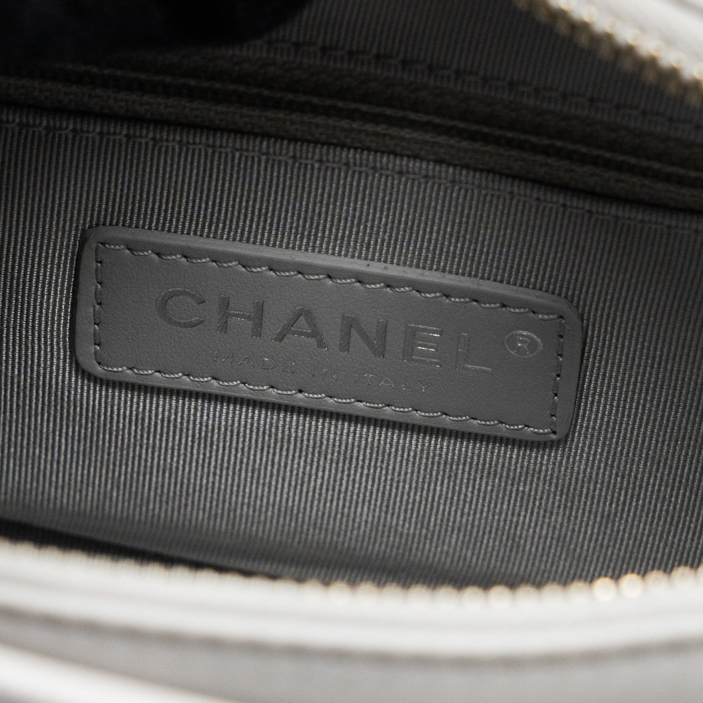 Chanel Small Gabrielle Hobo Bag Aged Calfskin Light Grey