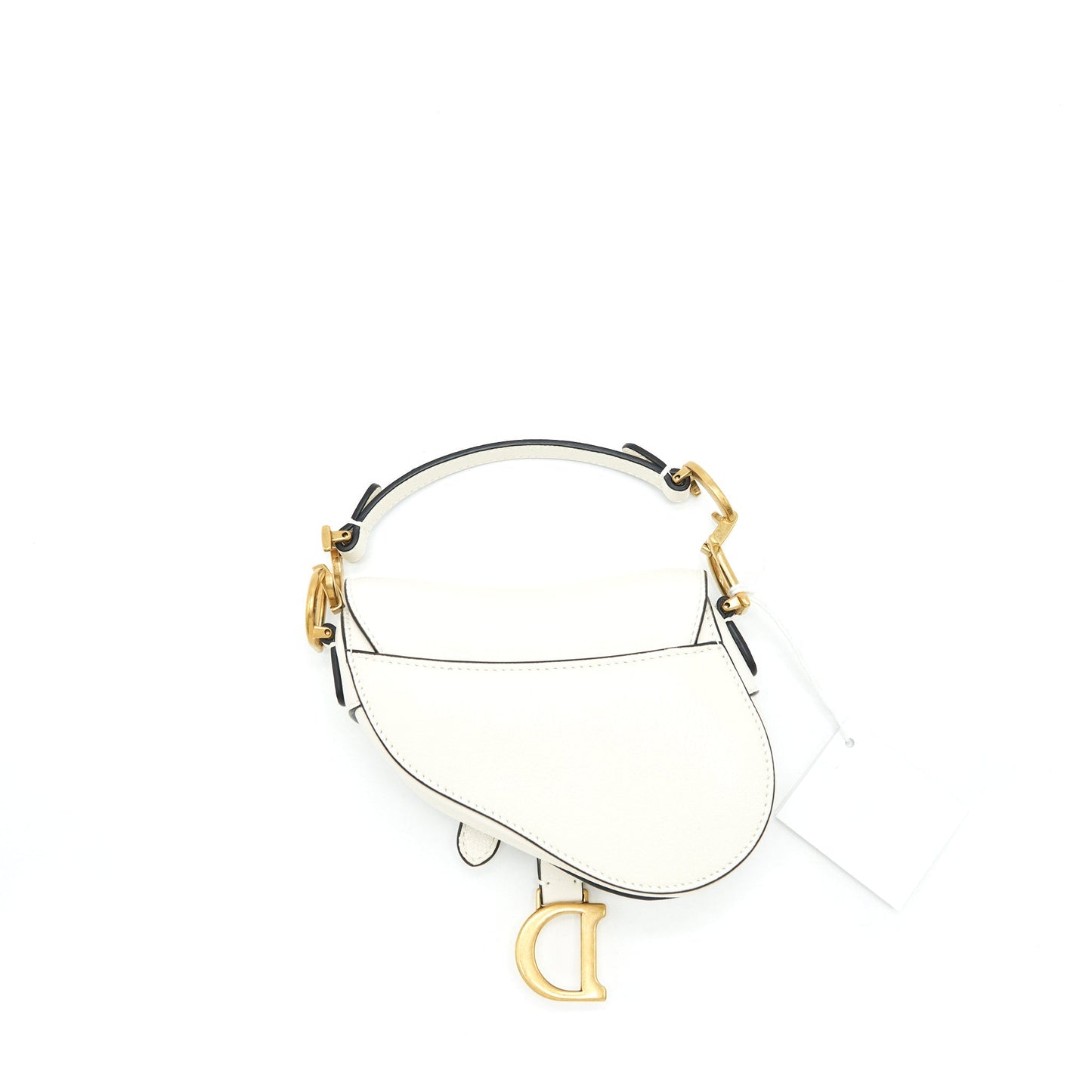 Dior Micro (Super Mini) Saddle Purse Goat Skin White