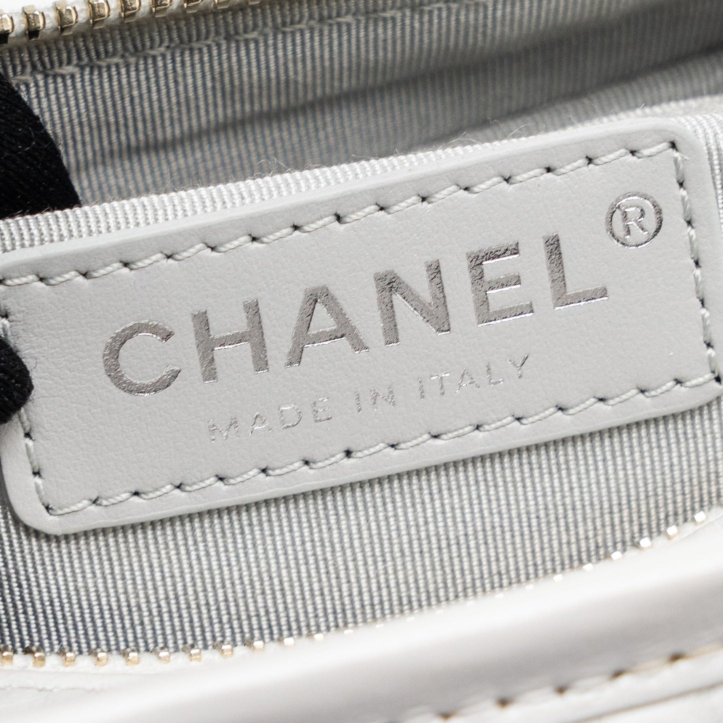 Chanel Small Gabrielle Hobo Bag Aged Calfskin Light Grey