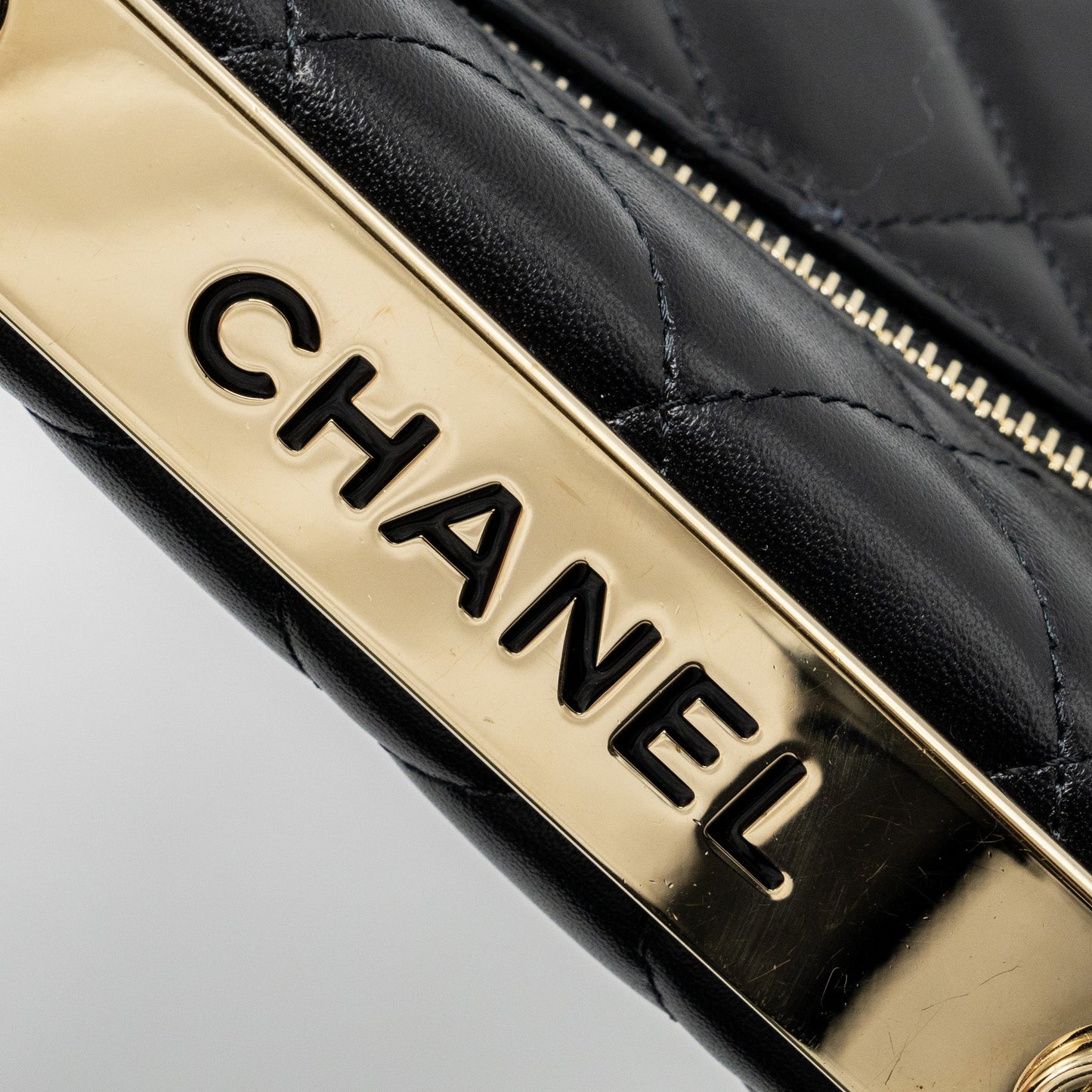 Chanel Mini Trendy CC Wallet on Chain Lambskin Black L