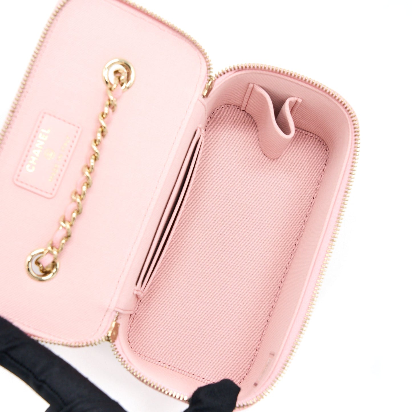 Chanel Long Vanity With Chain Caviar Pink L